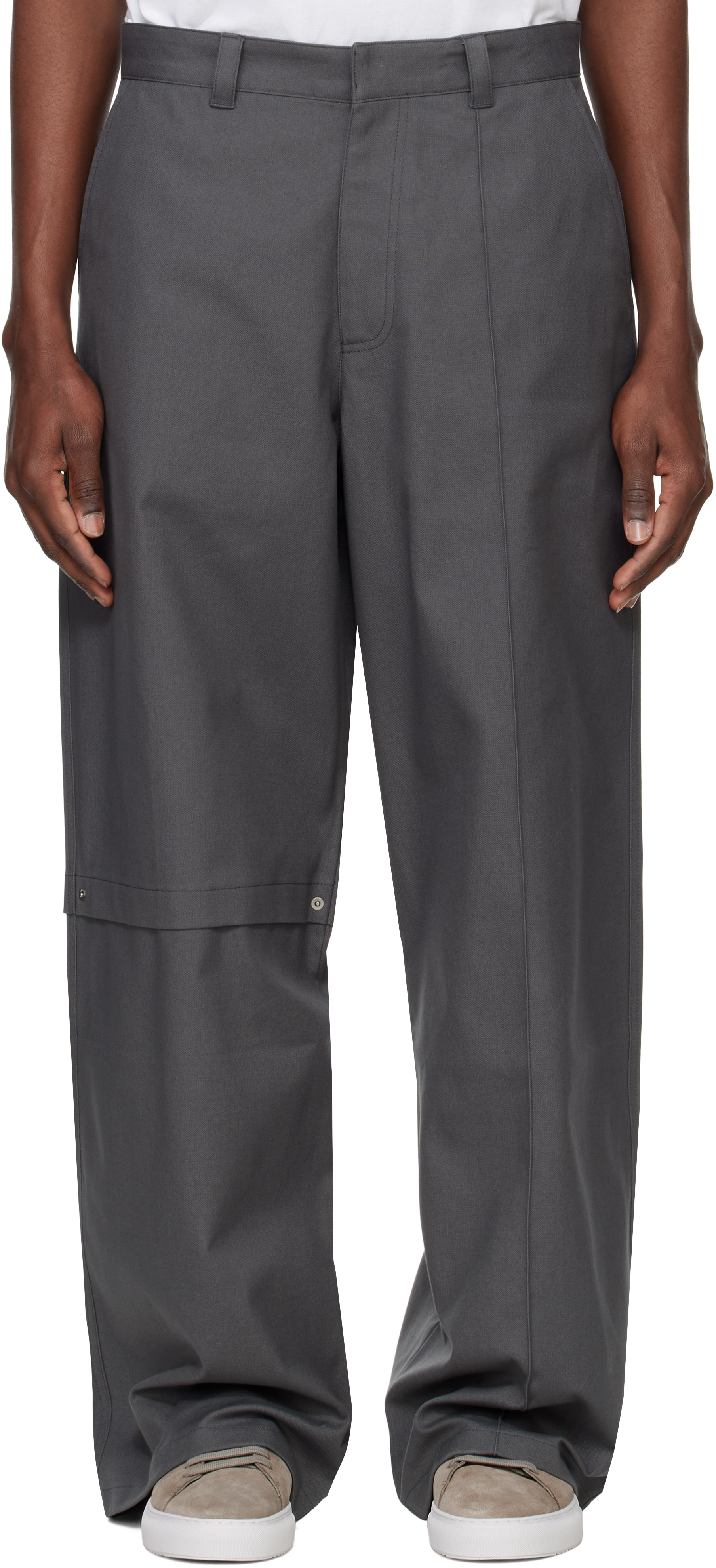 Axel Arigato Gray Dallas Relaxed Trousers In Dark Grey