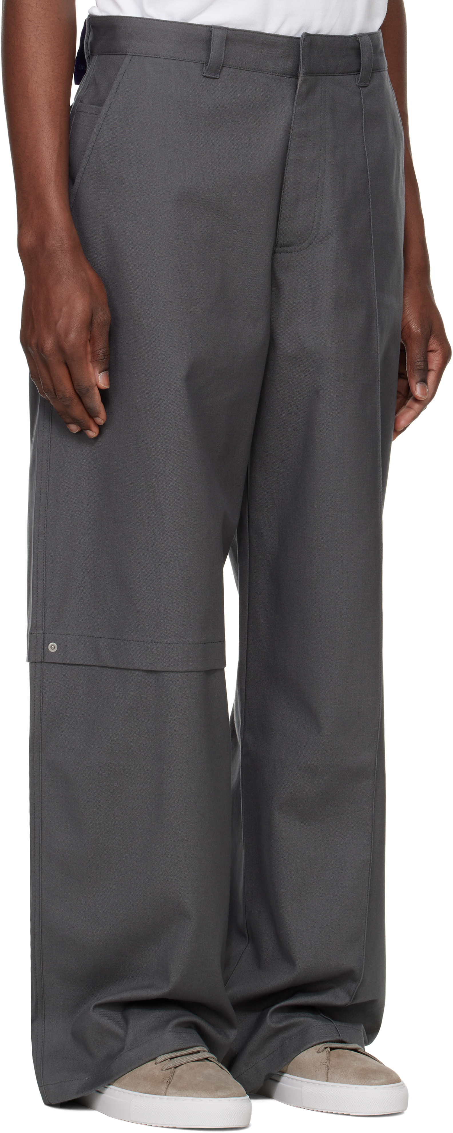 Axel Arigato Gray Dallas Relaxed Trousers In Dark Grey