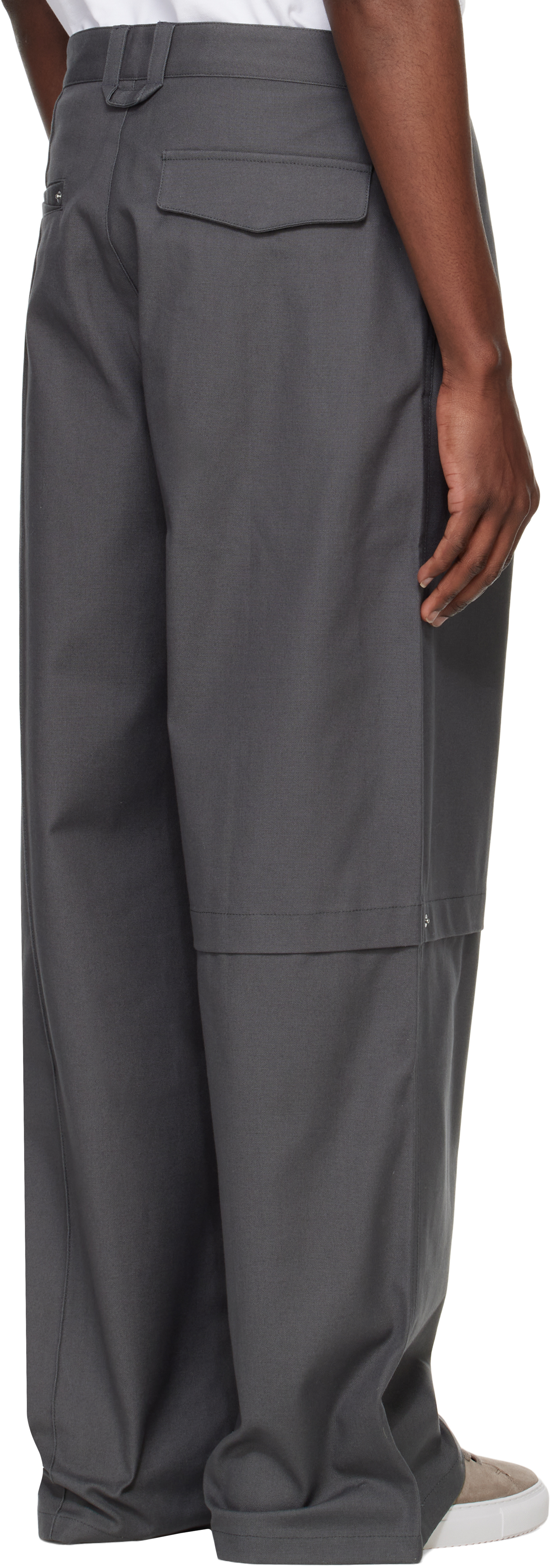 Axel Arigato Gray Dallas Relaxed Trousers In Dark Grey