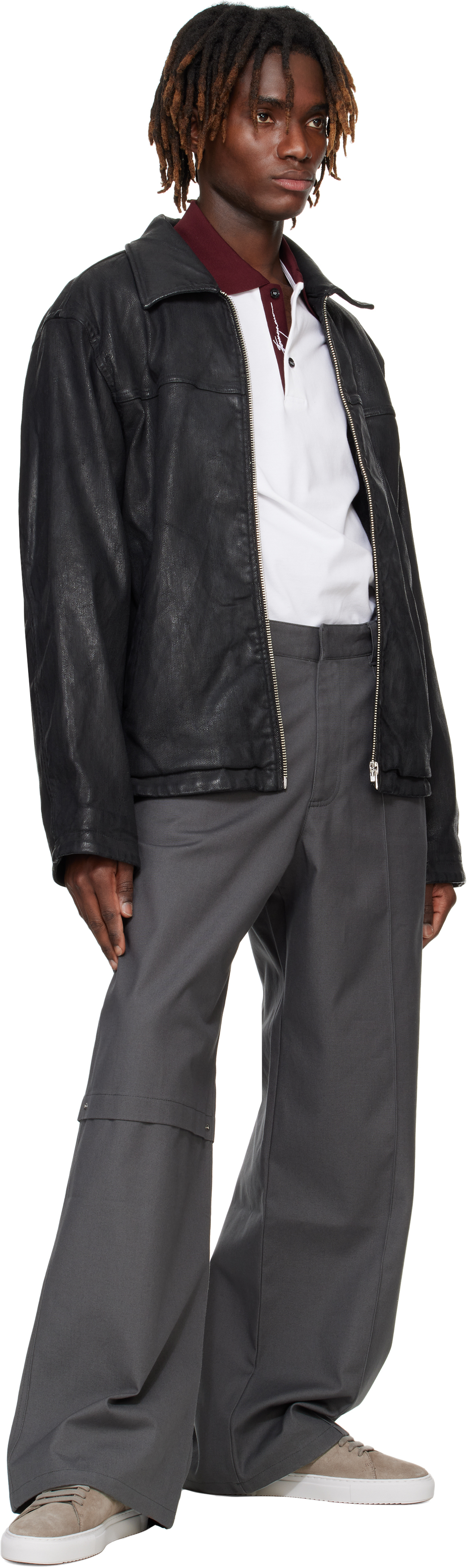Axel Arigato Gray Dallas Relaxed Trousers In Dark Grey
