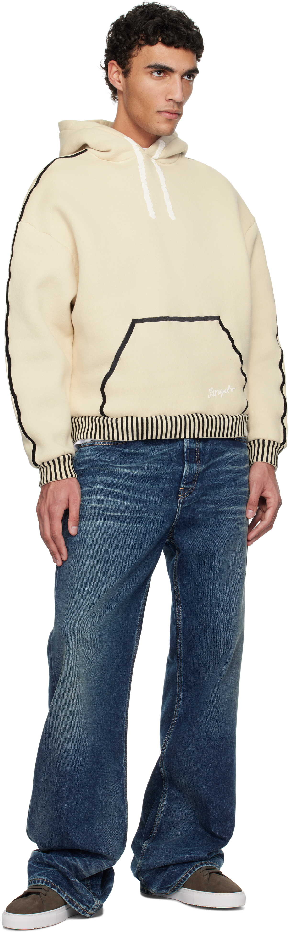 Axel Arigato Beige Notion Relaxed Hoodie In Pale Beige