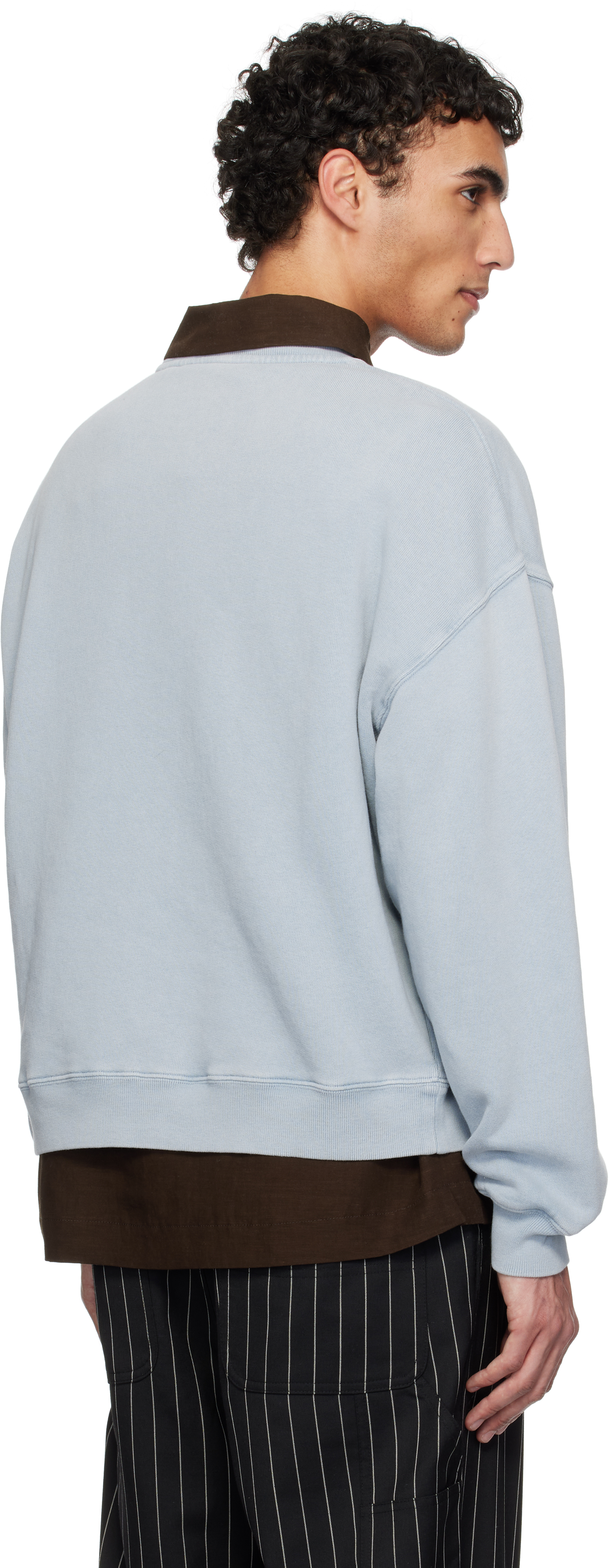 Axel Arigato Blue Distort Washed Sweatshirt In Steel Blue