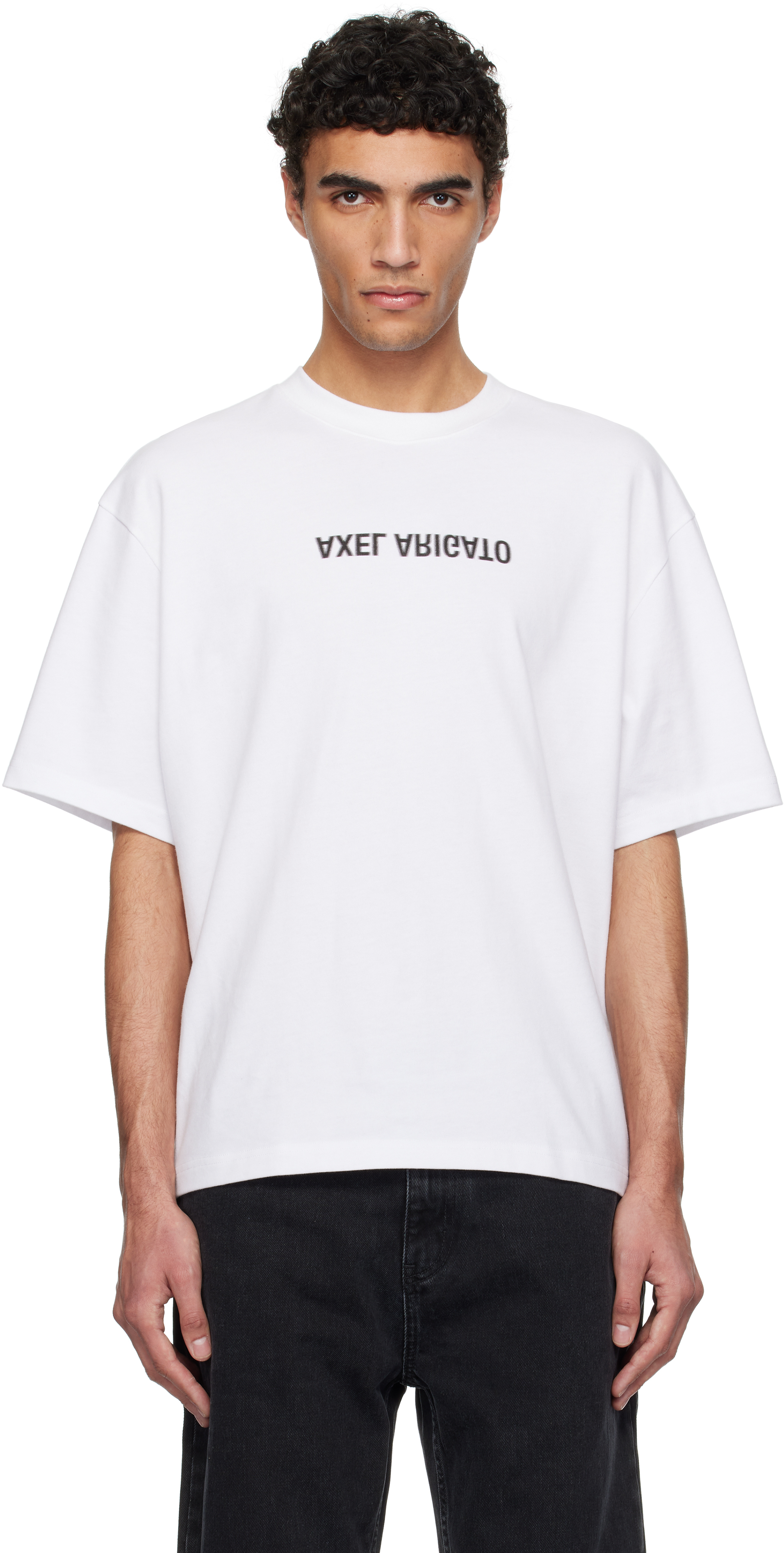 AXEL ARIGATO｜ (Distort T-Shirt (A3118001 WHITE)) AXEL ARIGATO - Signature T-Shirt