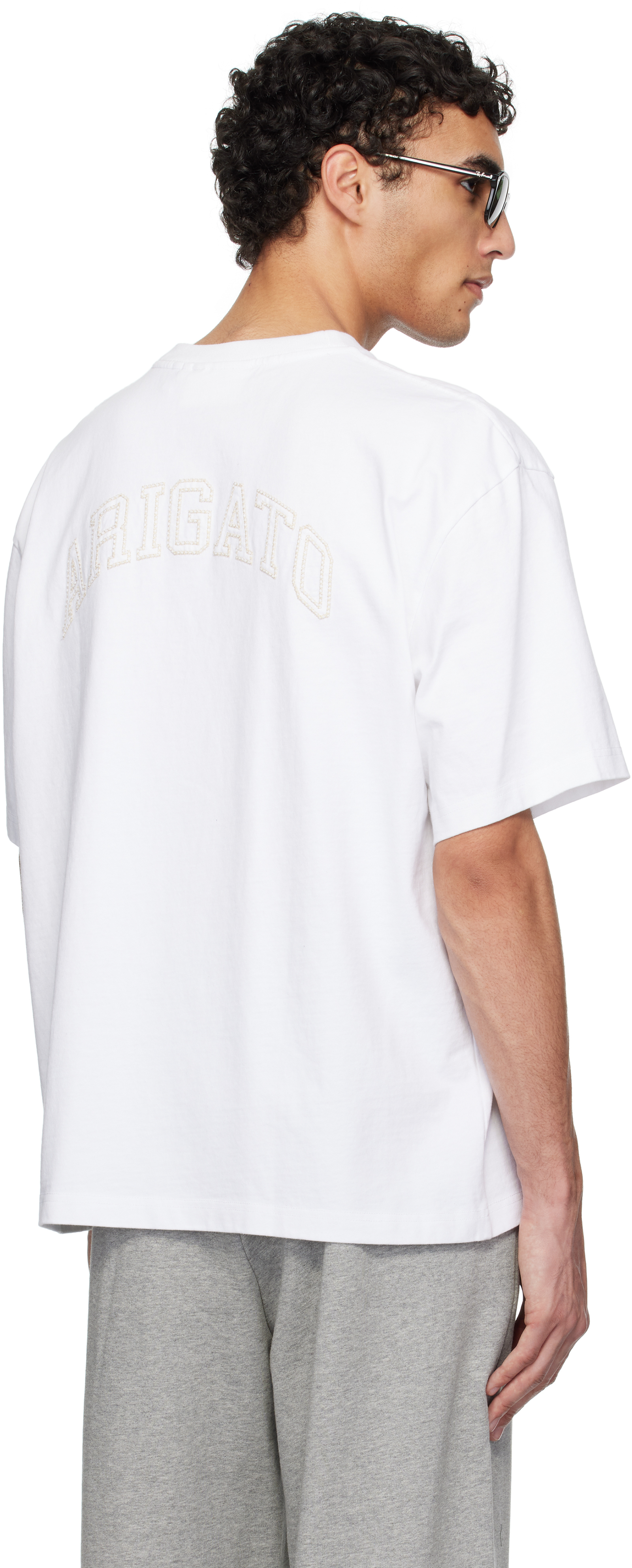 Axel Arigato Capital Logo-embroidered Cotton T-shirt In White