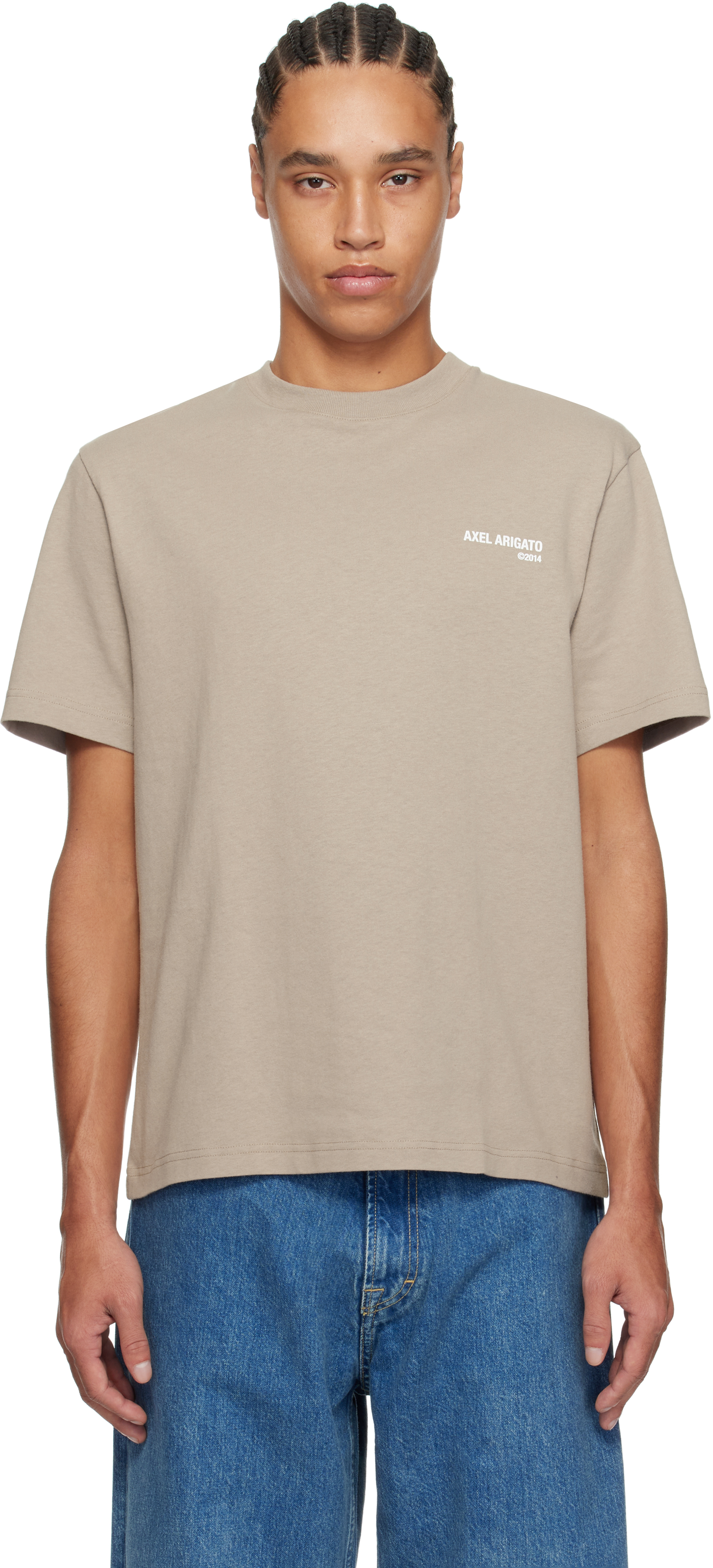 AXEL ARIGATO｜SHORT-SLEEVED ROUND NECK T-SHIRTS (Legacy Axel Arigato Legacy T-shirt | Grey | FARFETCH