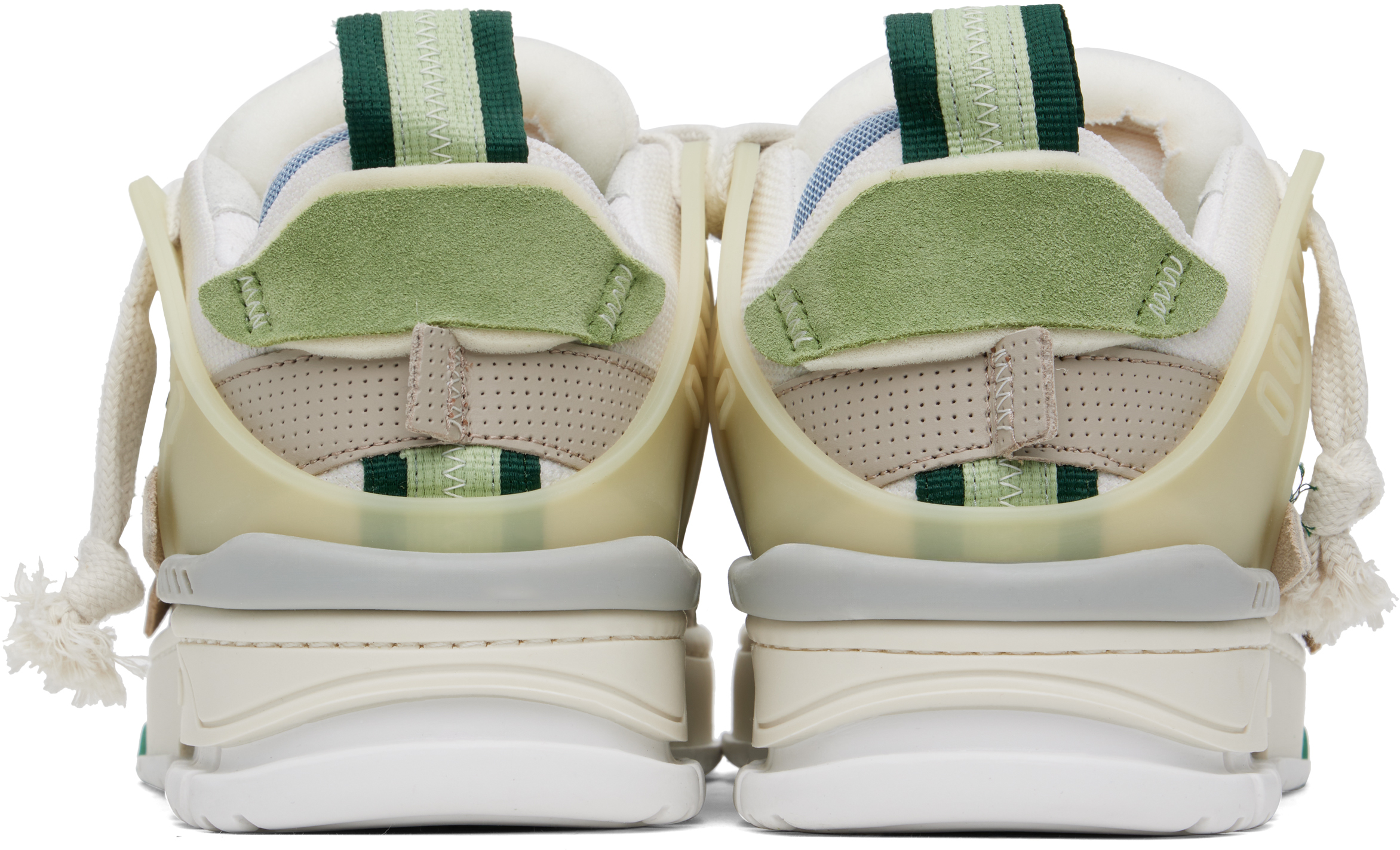 Axel Arigato Sneakers Area Patchwork In Dk Beige/lt Green