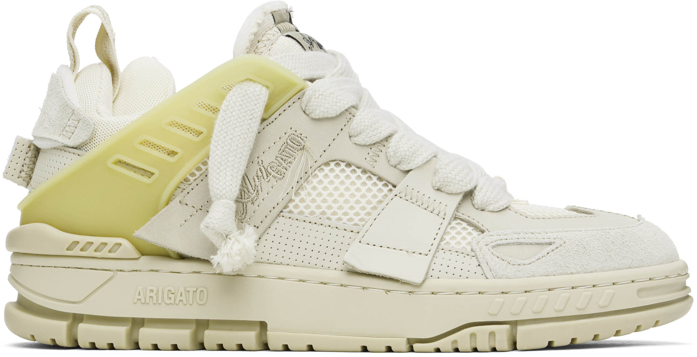 Axel Arigato Area Patchwork Sneakers In Beige Suede And Fabric In Beige / Beige
