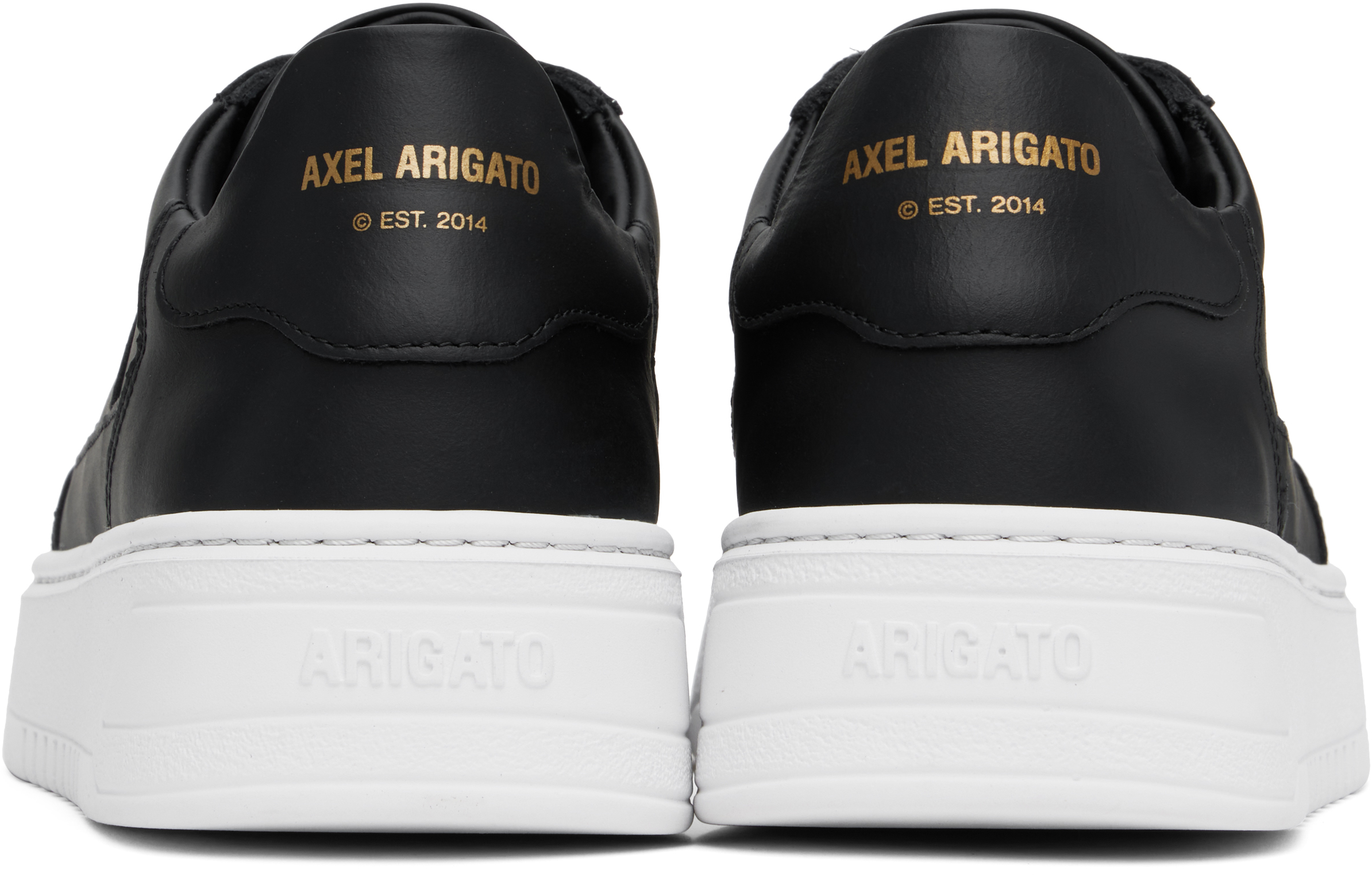 Axel Arigato Black Leather Sneakers With Contrasting Sole In Black