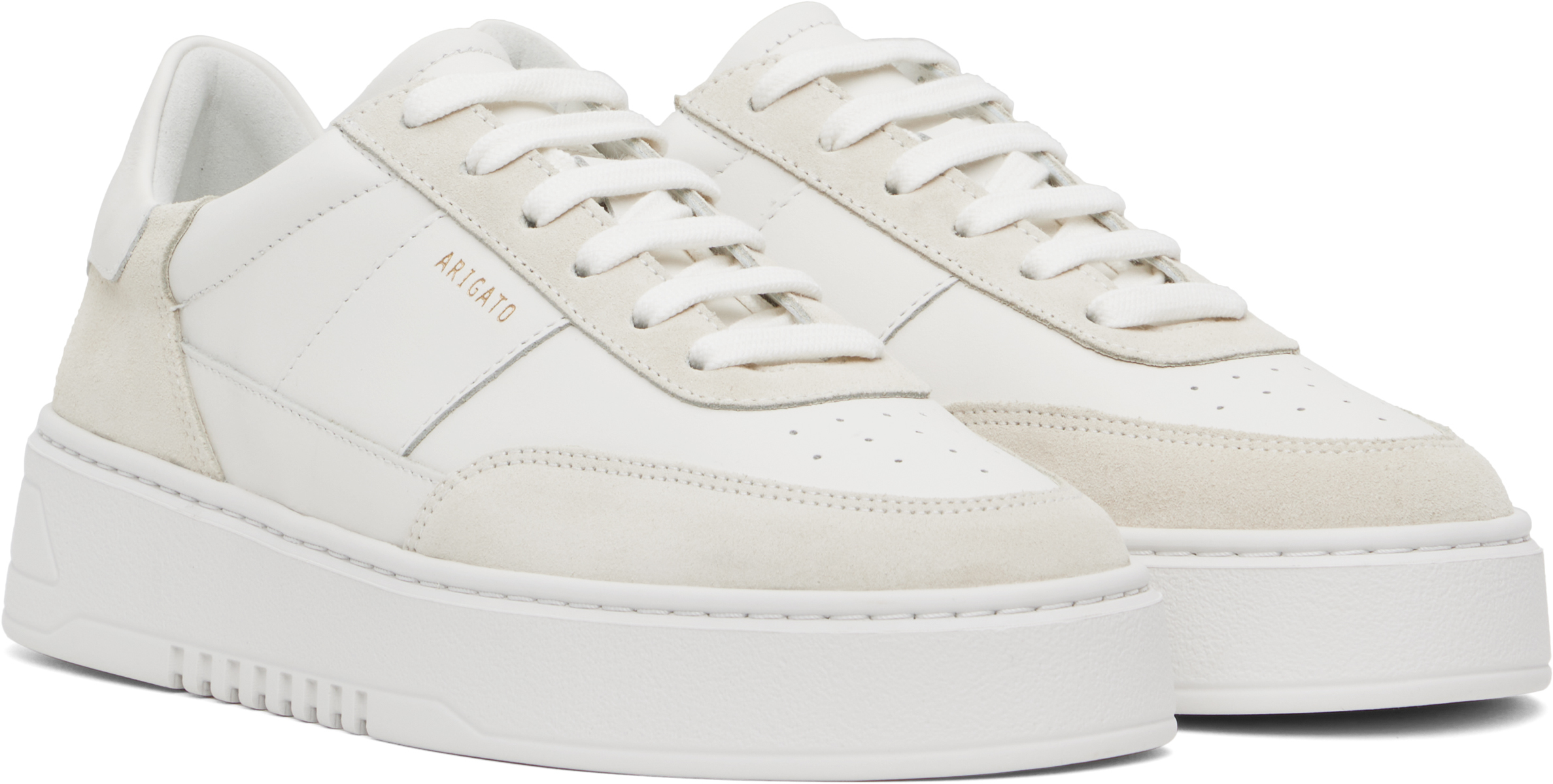 Axel Arigato White & Beige Orbit Vintage Sneakers In White/beige