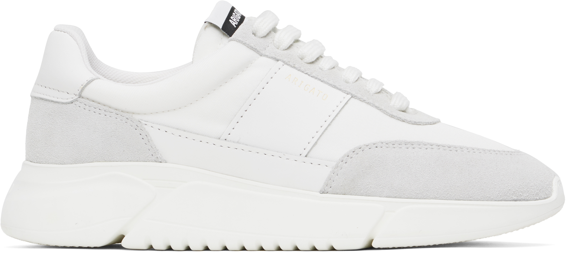 White & Gray Genesis Vintage Runner Sneakers