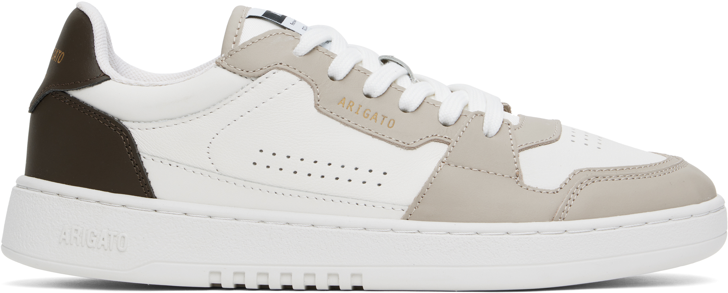 Axel Arigato Dice Lo Sneakers In White/dark Brown