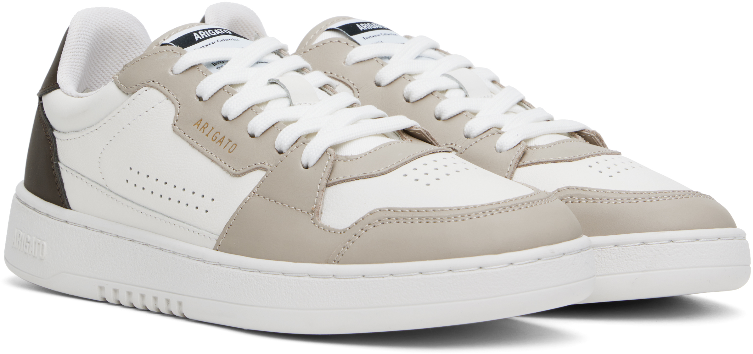 Axel Arigato Dice Lo Sneakers In White/dark Brown