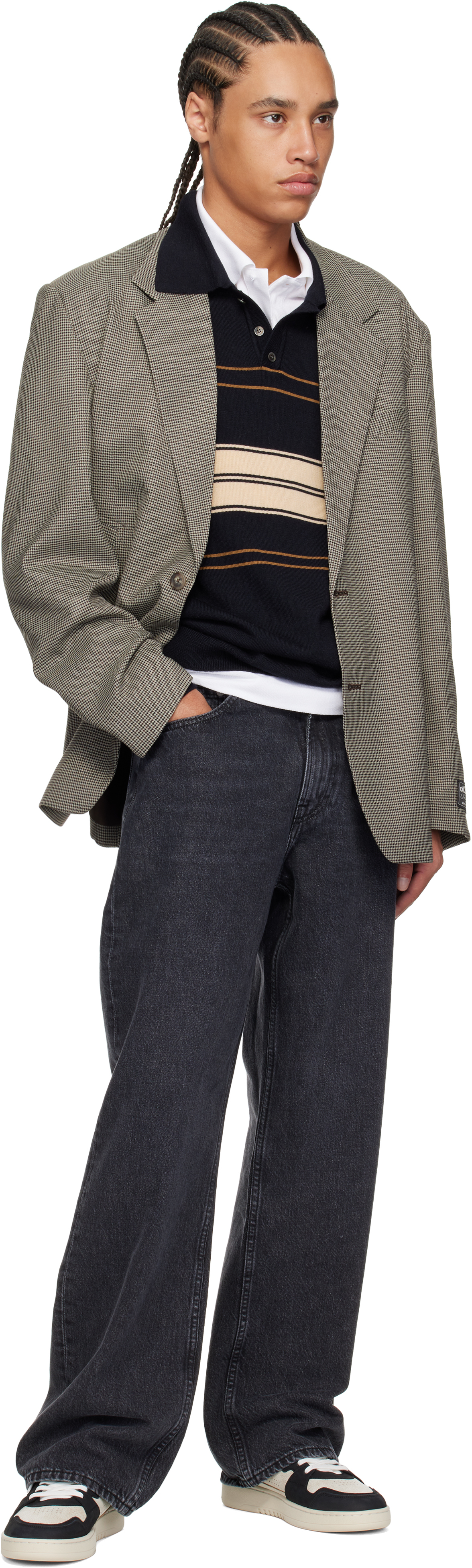 Axel Arigato Dice Lo Panelled Sneakers In Beige/black