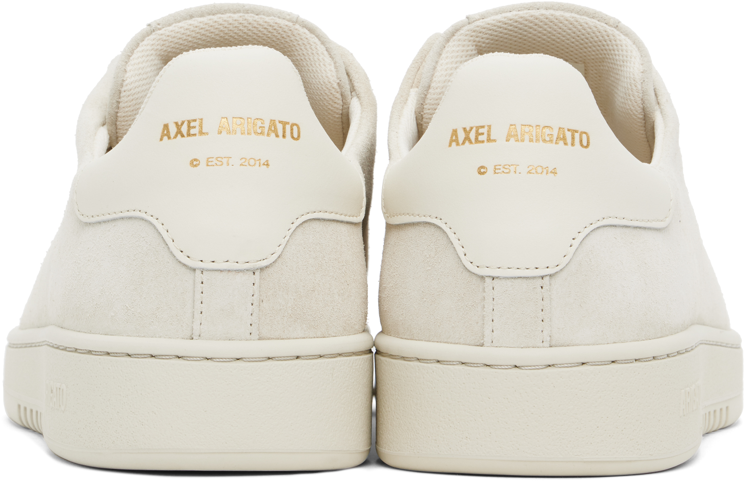 Axel Arigato Dice Laceless White Low Top Slip-on Sneakers In Suede Man In Off White/white