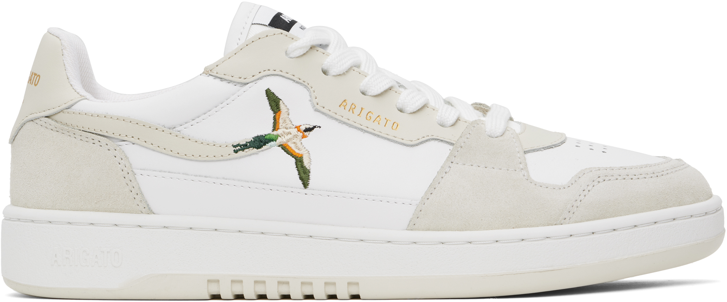 Axel Arigato White & Beige Dice Lo Bee Bird Sneakers In White/off White