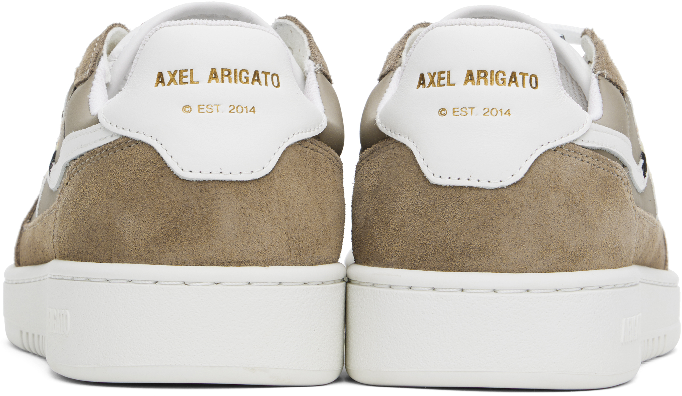 Axel Arigato Suede Dice Lo Bee Bird Low-top Sneakers In Dk Beige/white