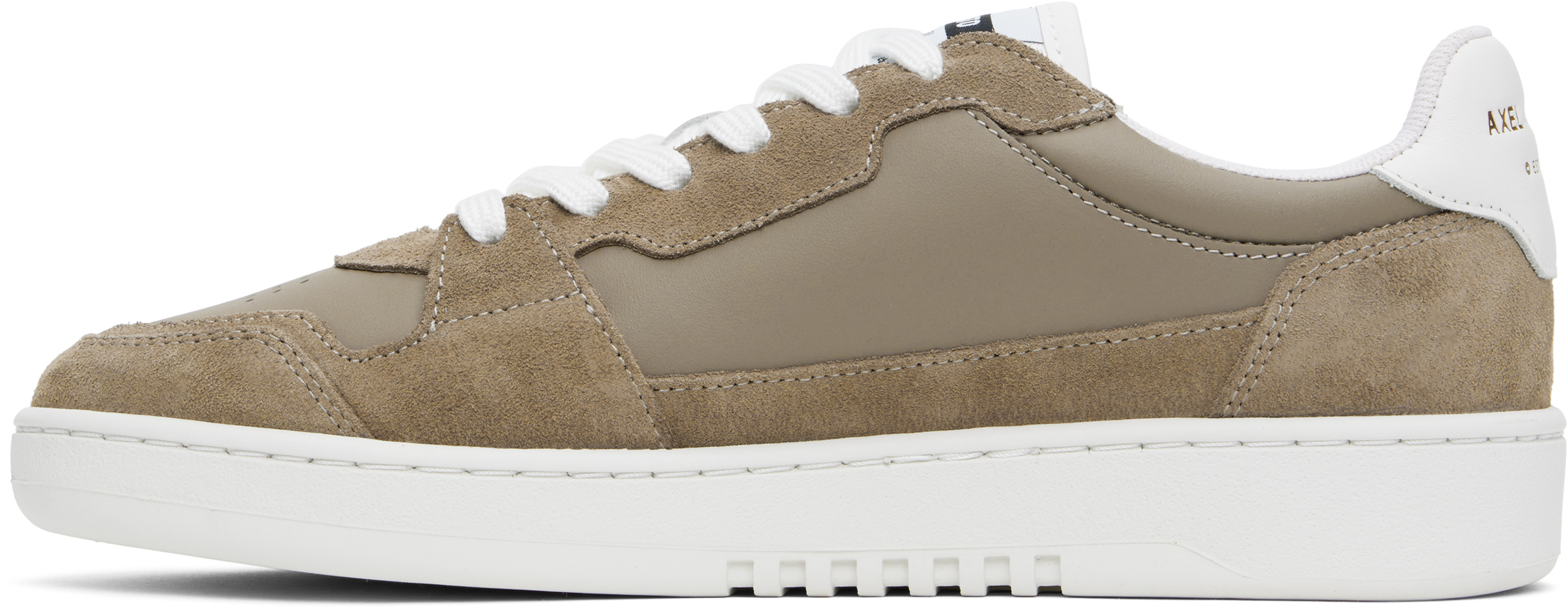 Axel Arigato Suede Dice Lo Bee Bird Low-top Sneakers In Dk Beige/white