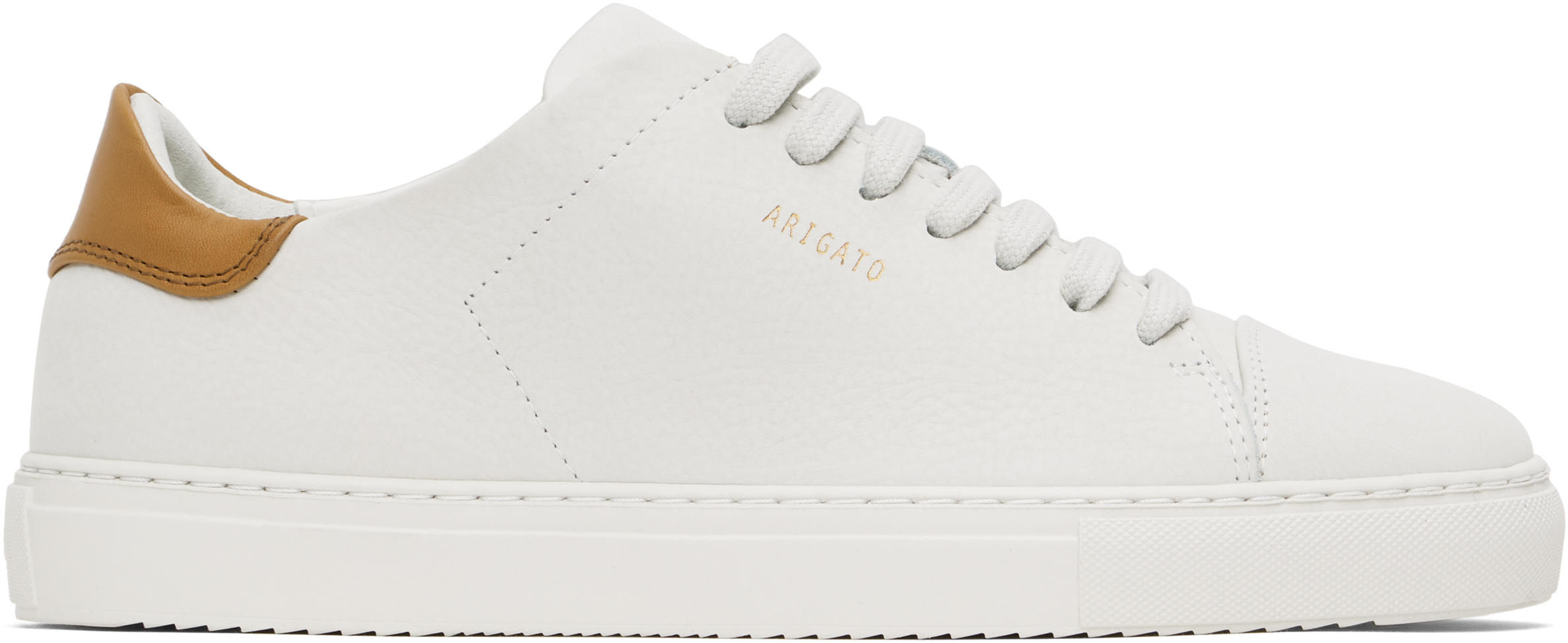 Axel Arigato Off-white & Tan Clean 90 Cap Sneakers In Off White/tan