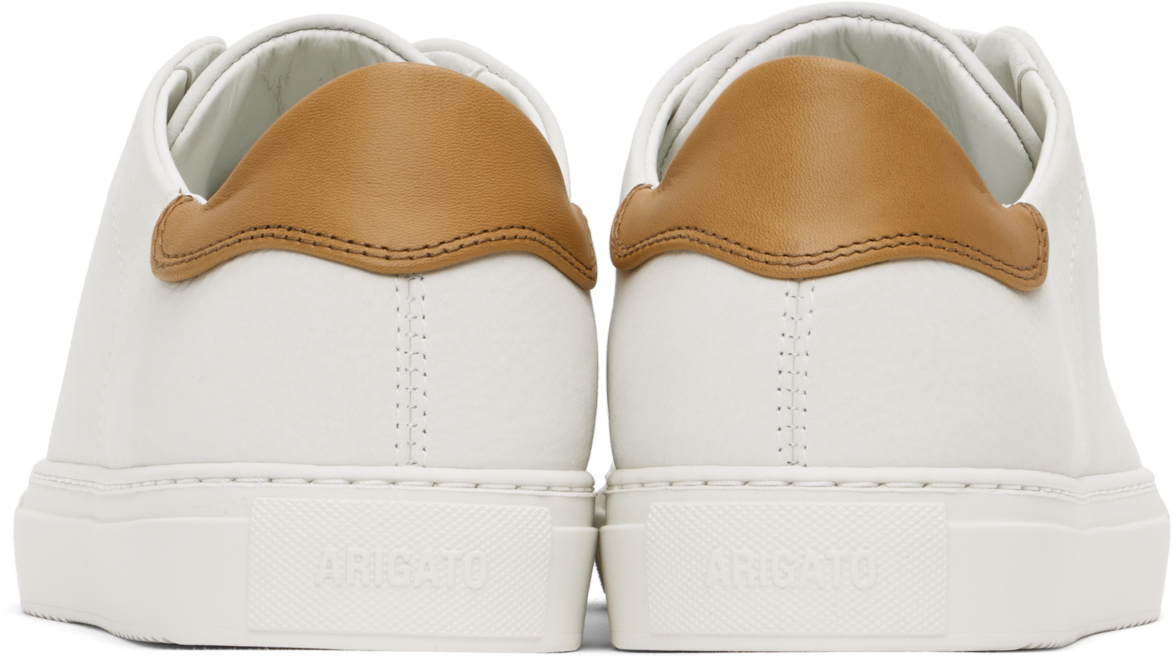 Axel Arigato Off-white & Tan Clean 90 Cap Sneakers In Off White/tan