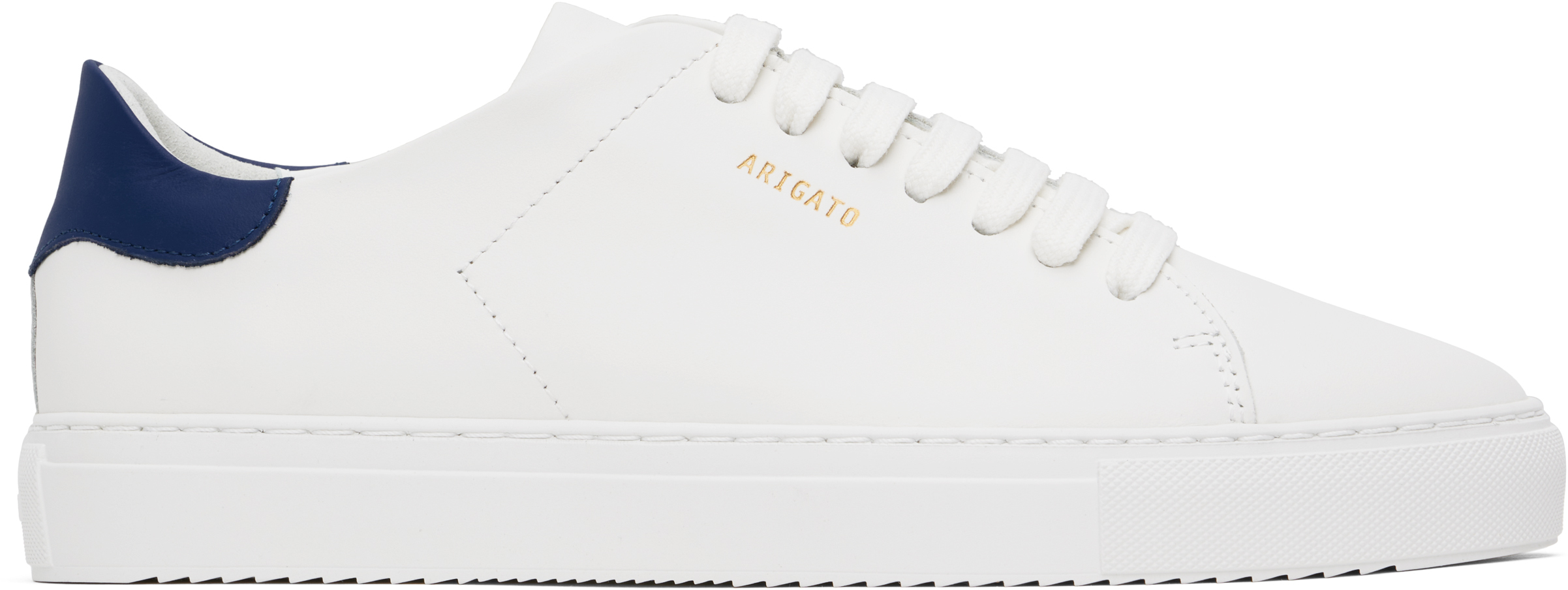 Axel Arigato White & Navy Clean 90 Sneakers In White/blue