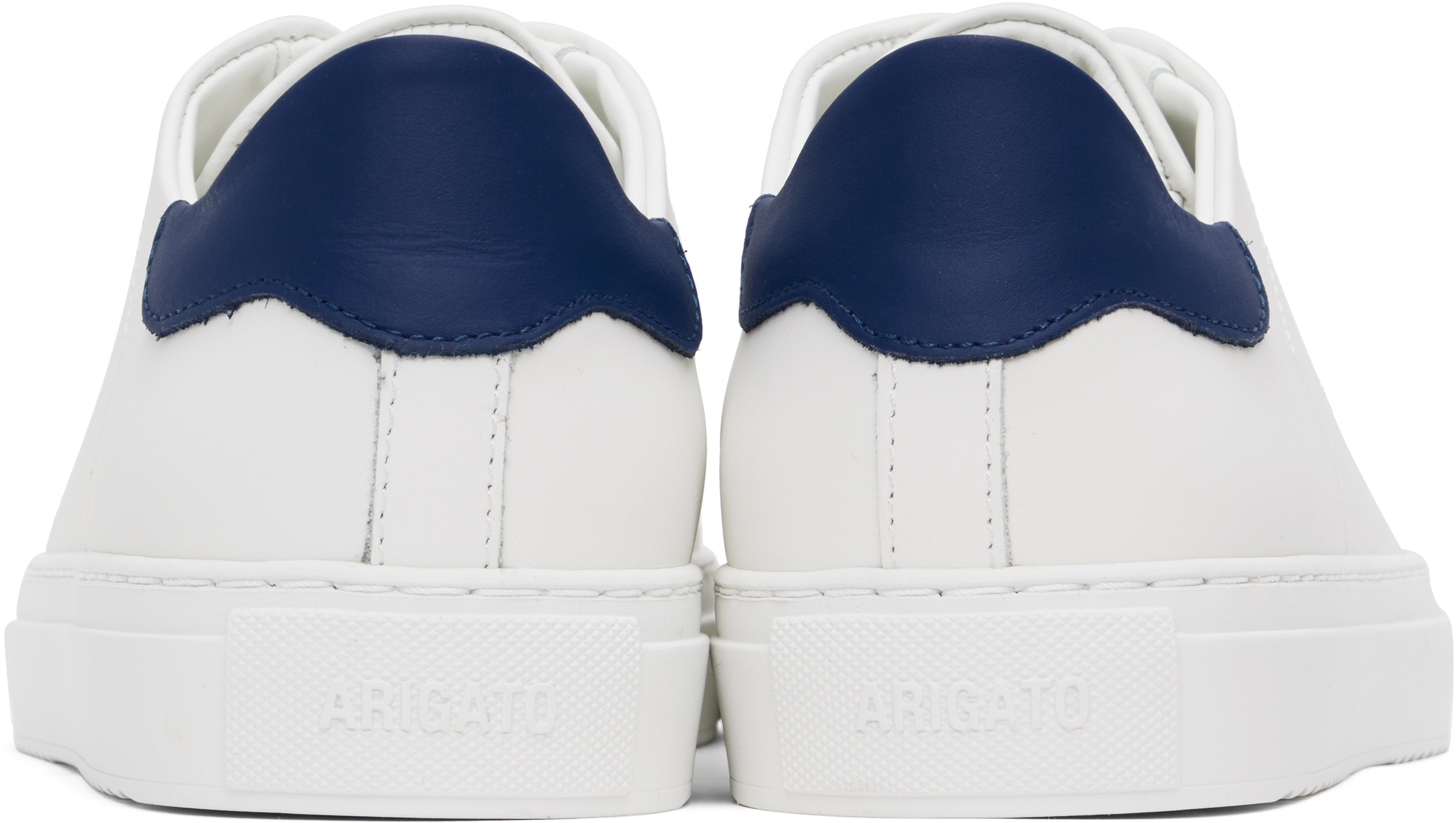 Axel Arigato White & Navy Clean 90 Sneakers In White/blue