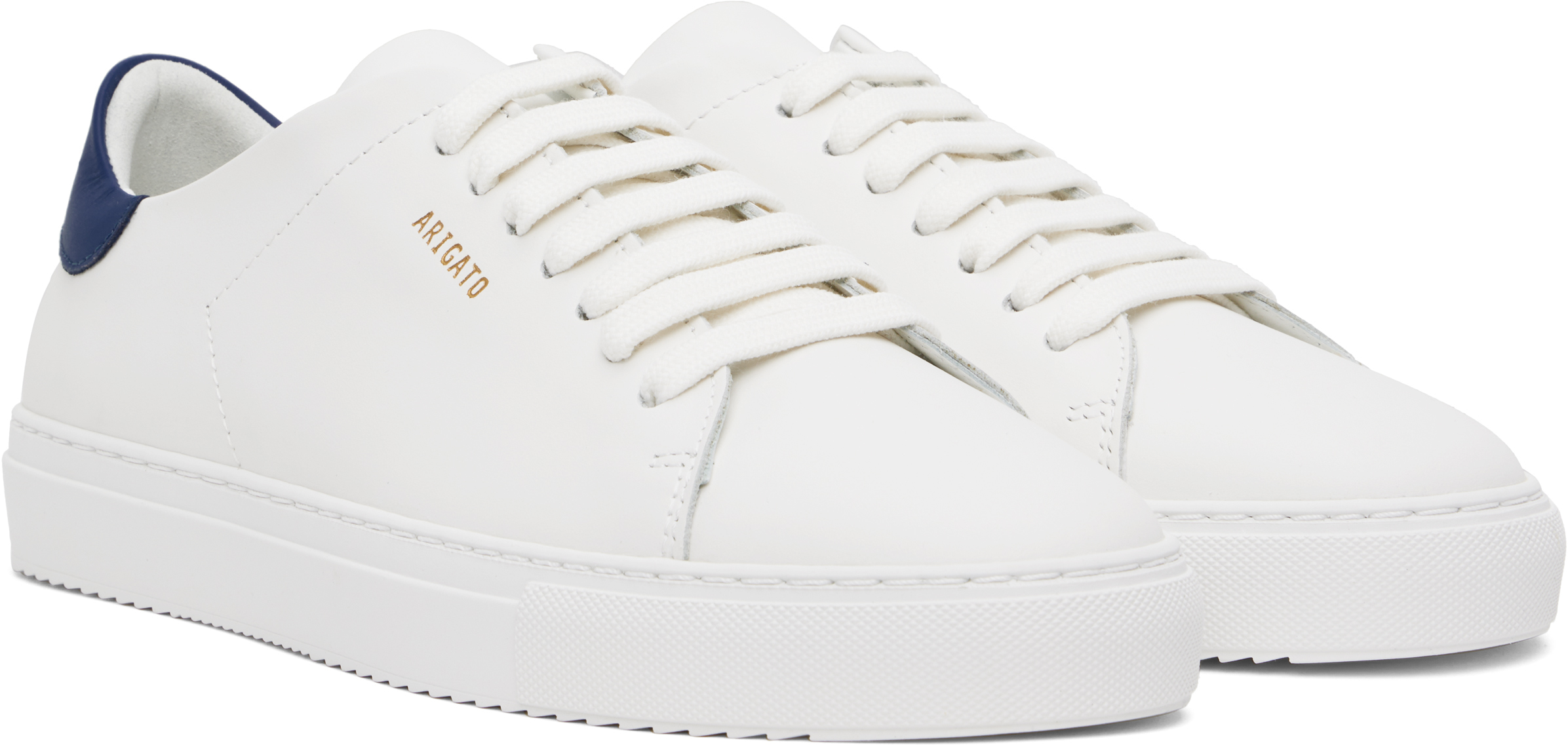 Axel Arigato White & Navy Clean 90 Sneakers In White/blue