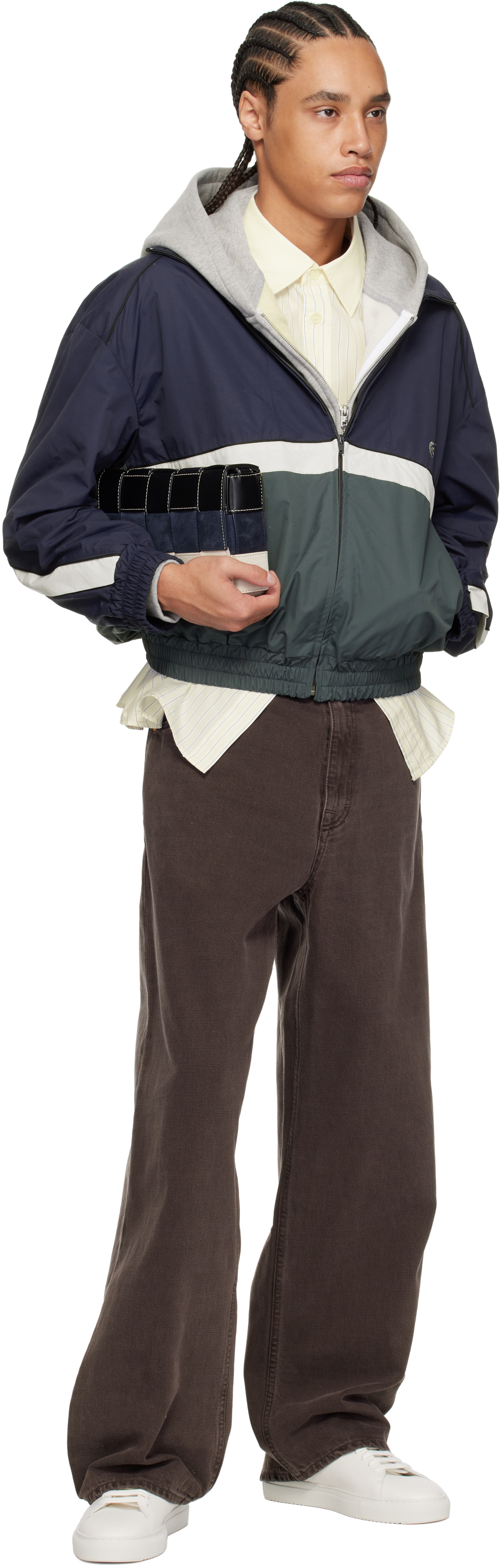 Axel Arigato White & Navy Clean 90 Sneakers In White/blue