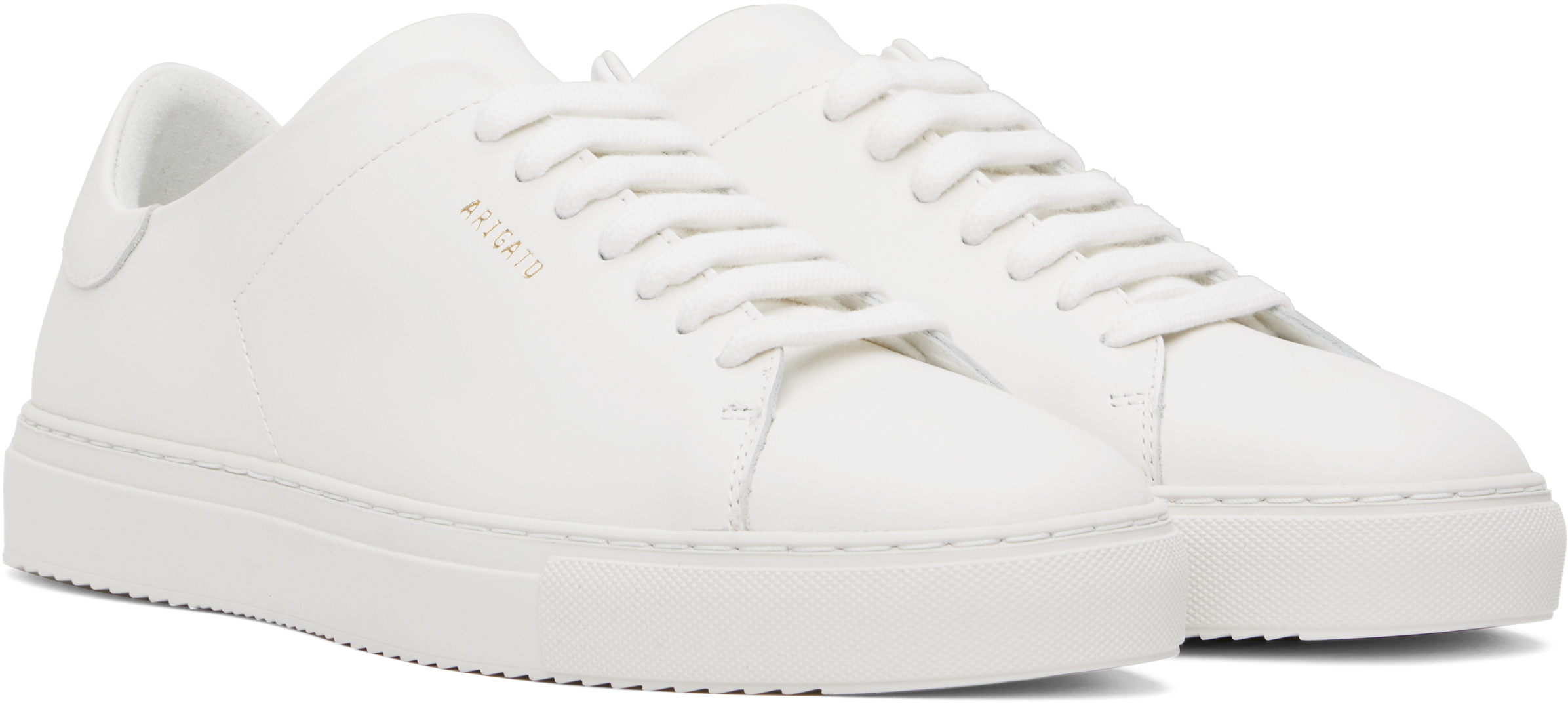 Axel Arigato Beige Clean 90 Suede Sneakers In White