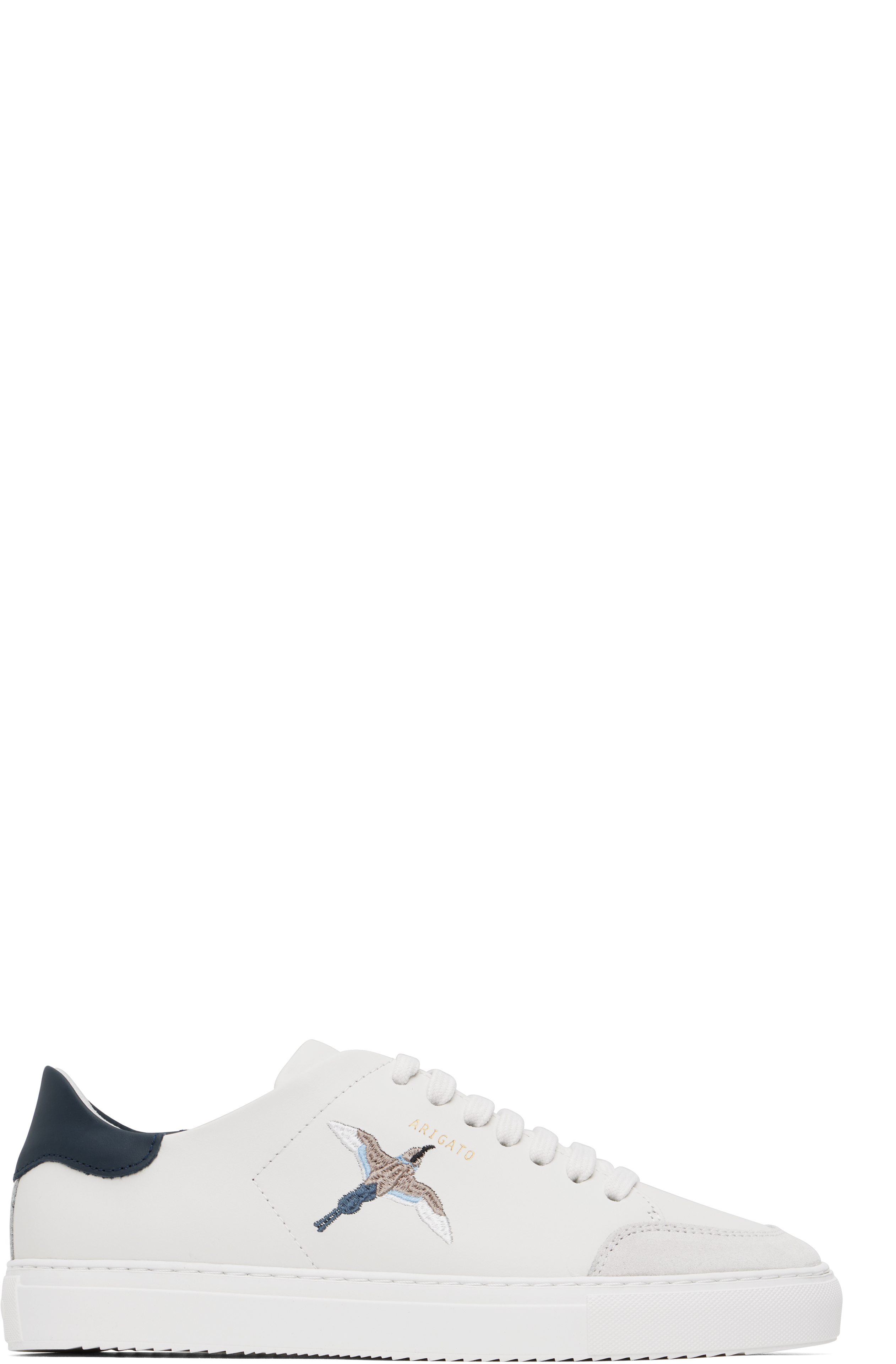 White & Navy Clean 90 B Bird Sneakers
