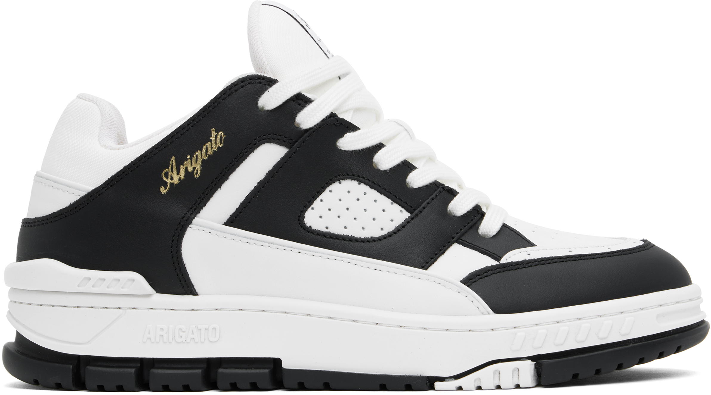 Axel Arigato Area Lo Leather Low-top Sneakers In White/black