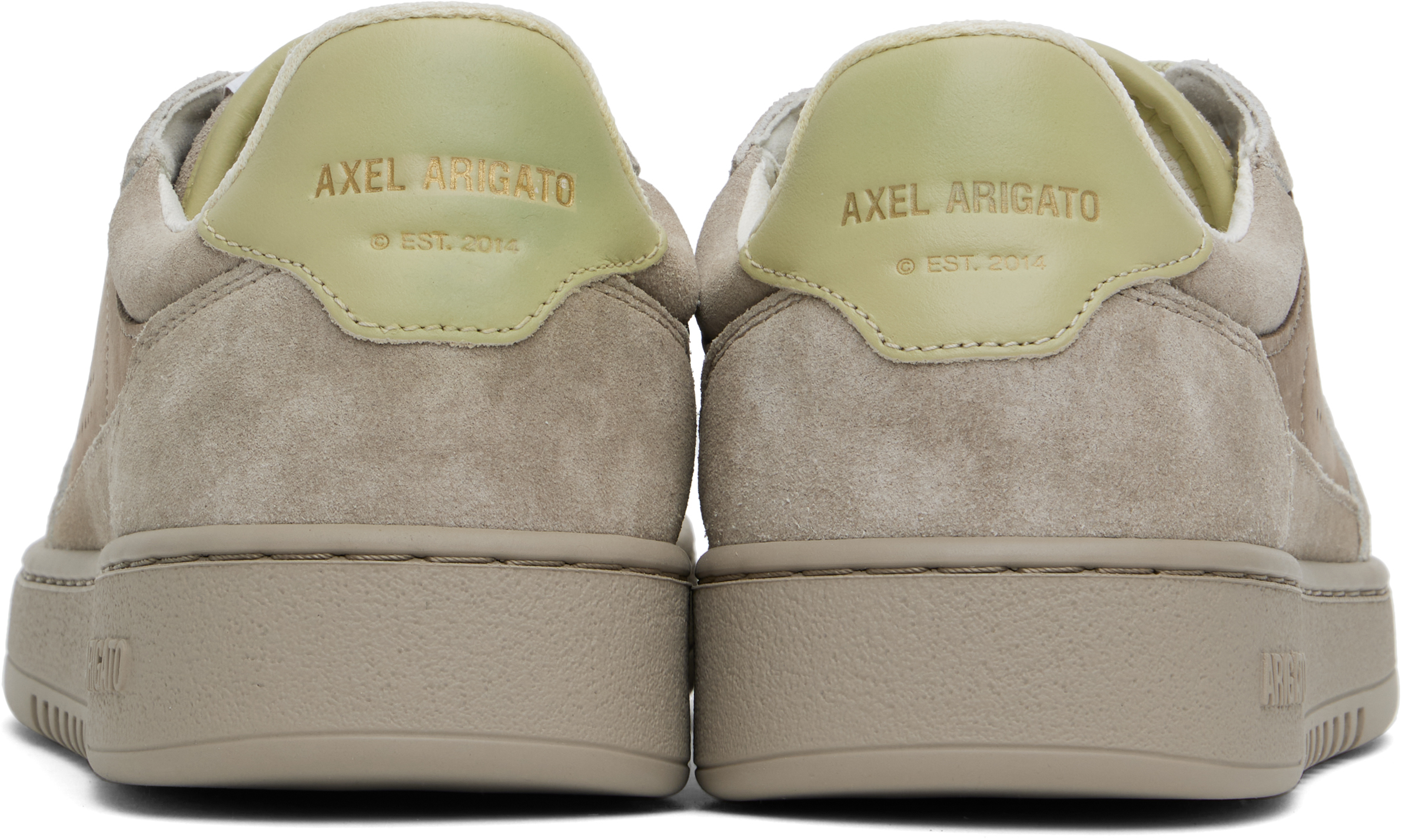 Axel Arigato Taupe Dice Lo Sneakers In Dk Beige/lt Green