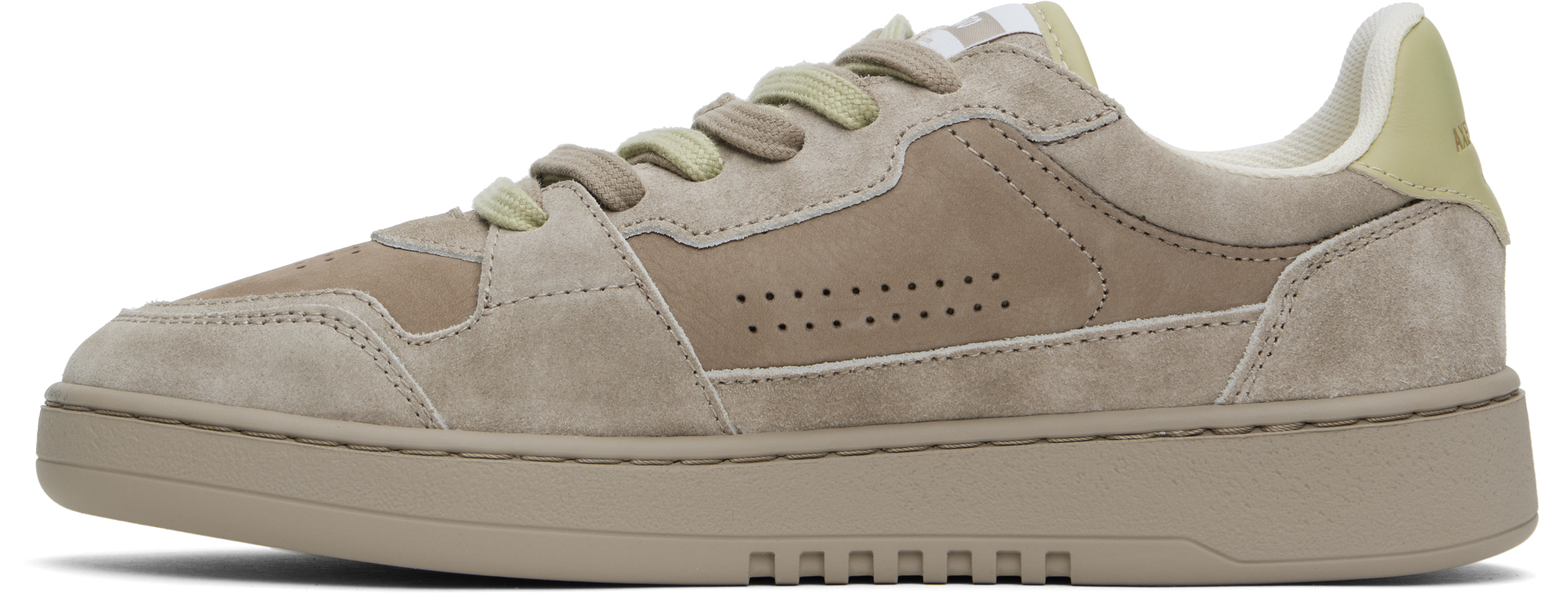 Axel Arigato Taupe Dice Lo Sneakers In Dk Beige/lt Green