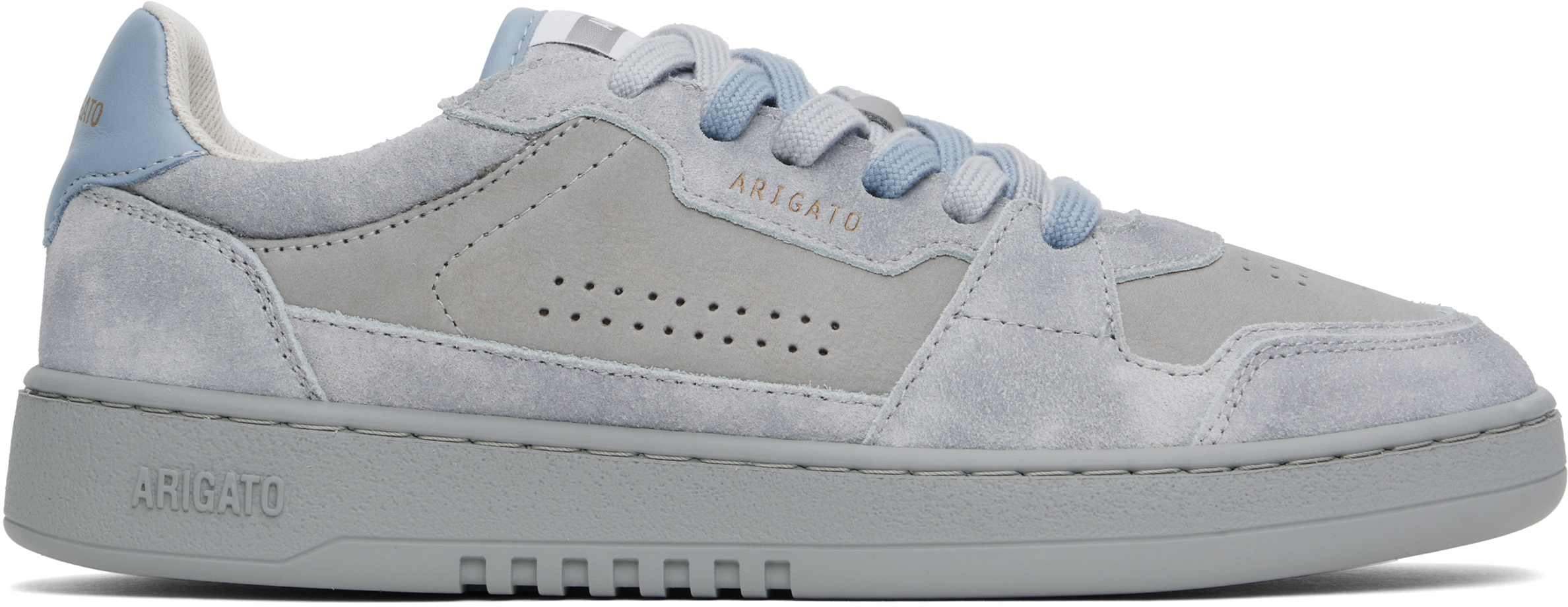 Axel Arigato Gray & Blue Dice Lo Sneakers In Grey/lt Blue
