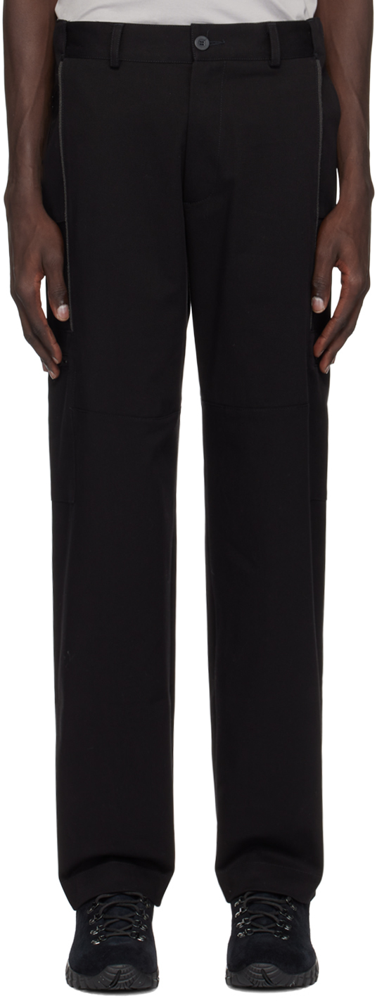 SSENSE Exclusive Black Piping Cargo Pants