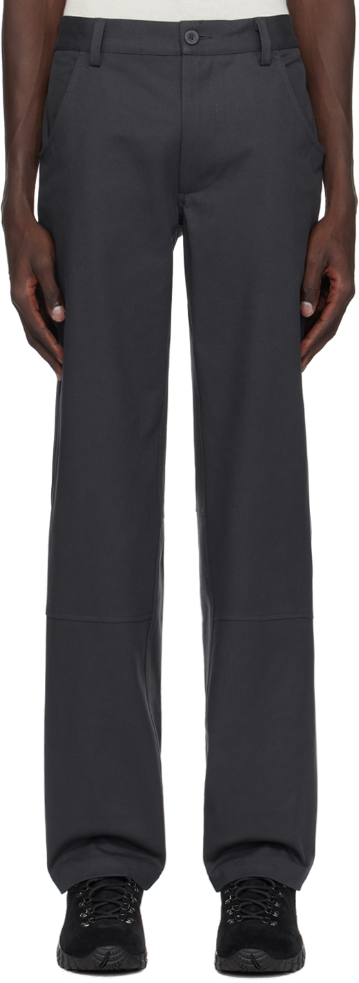 SSENSE Exclusive Blue Drill Trousers