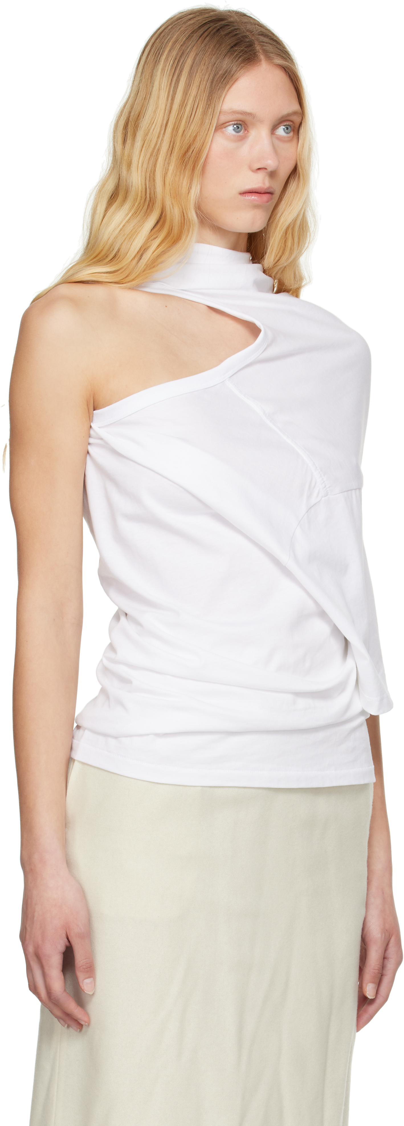 Christopher Esber Distort Cutaway T-shirt In White