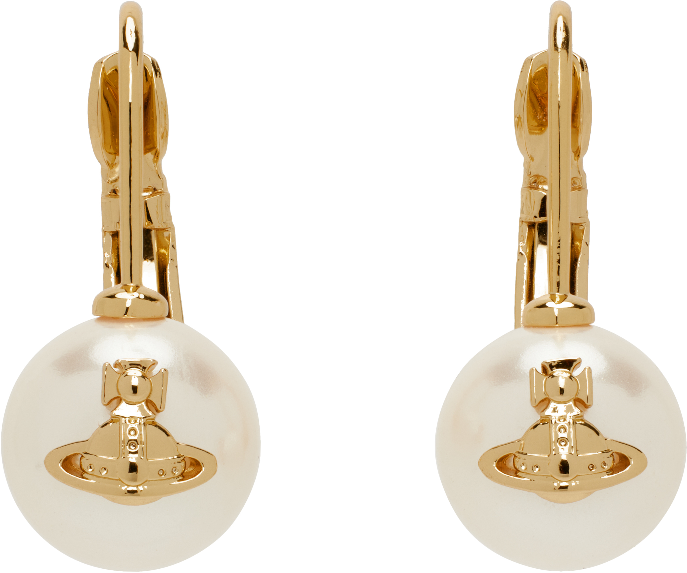 Vivienne Westwood: Gold Gia Drop Earrings | SSENSE