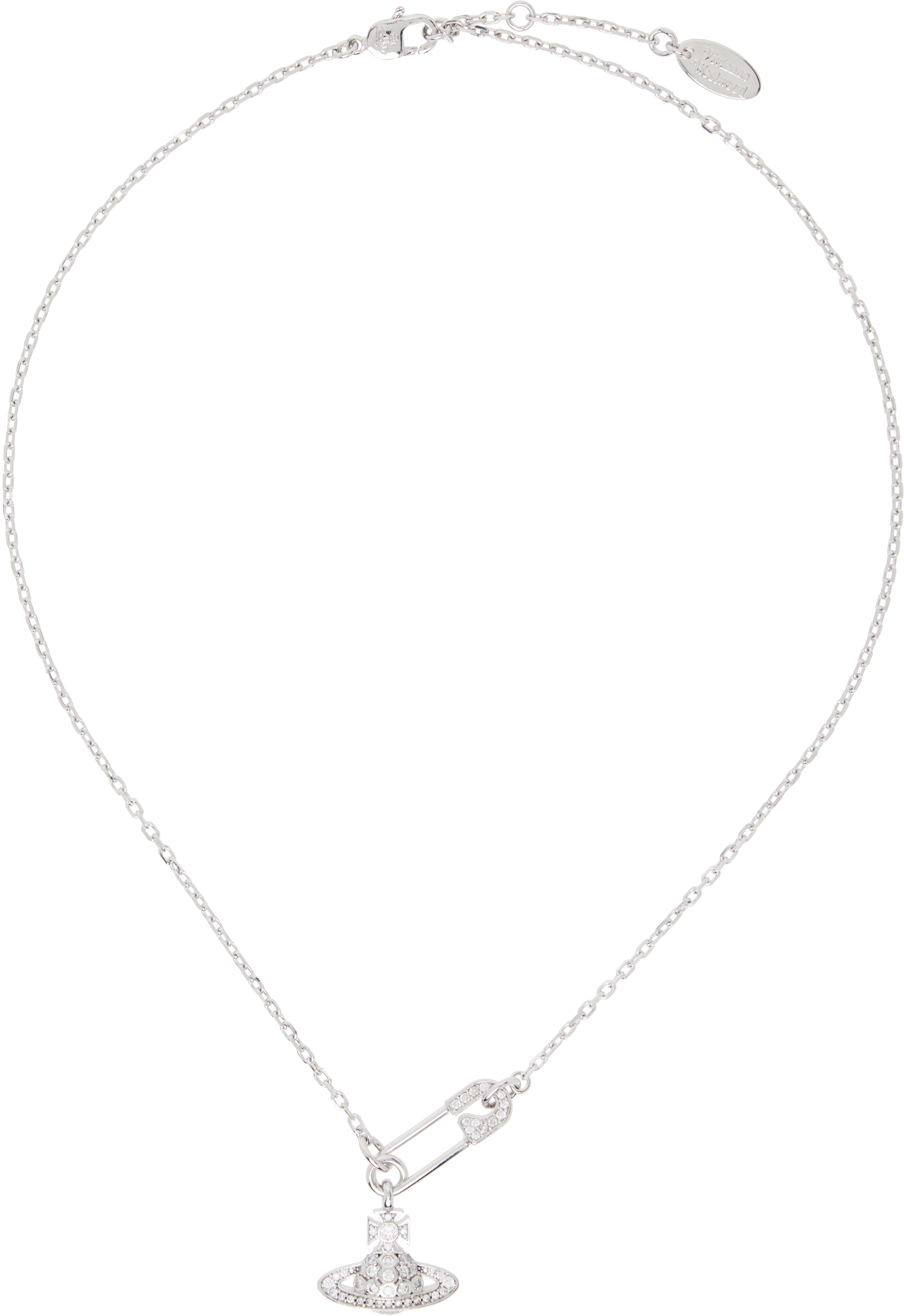 Vivienne Westwood: シルバー Lucrece ペンダント ネックレス