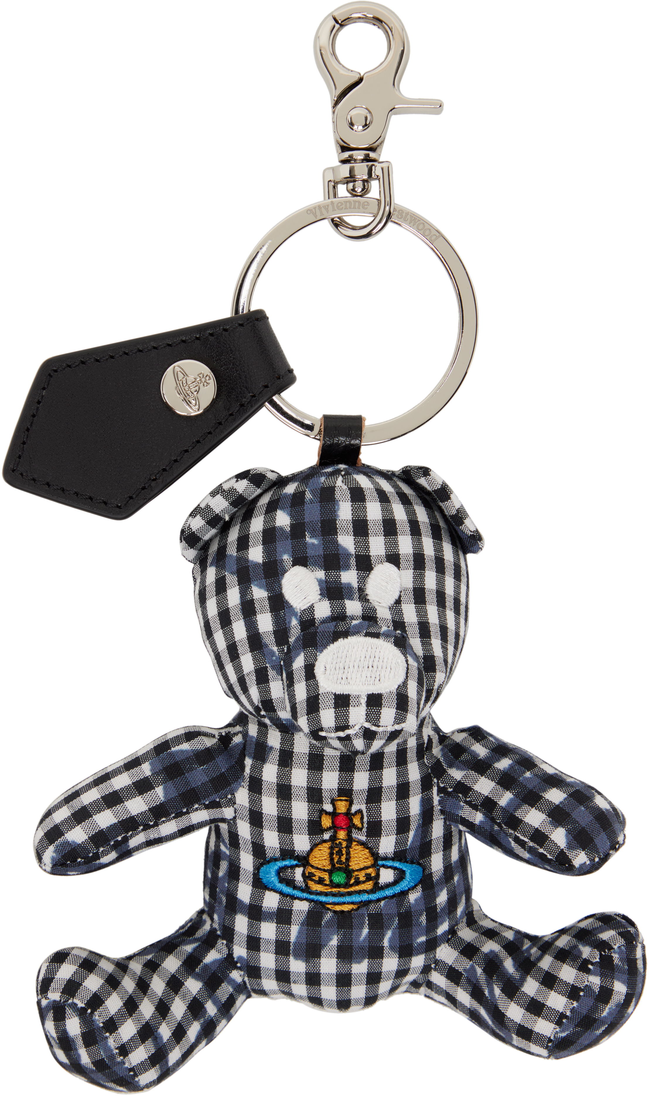 White & Black Teddy Bear Keychain by Vivienne Westwood on Sale