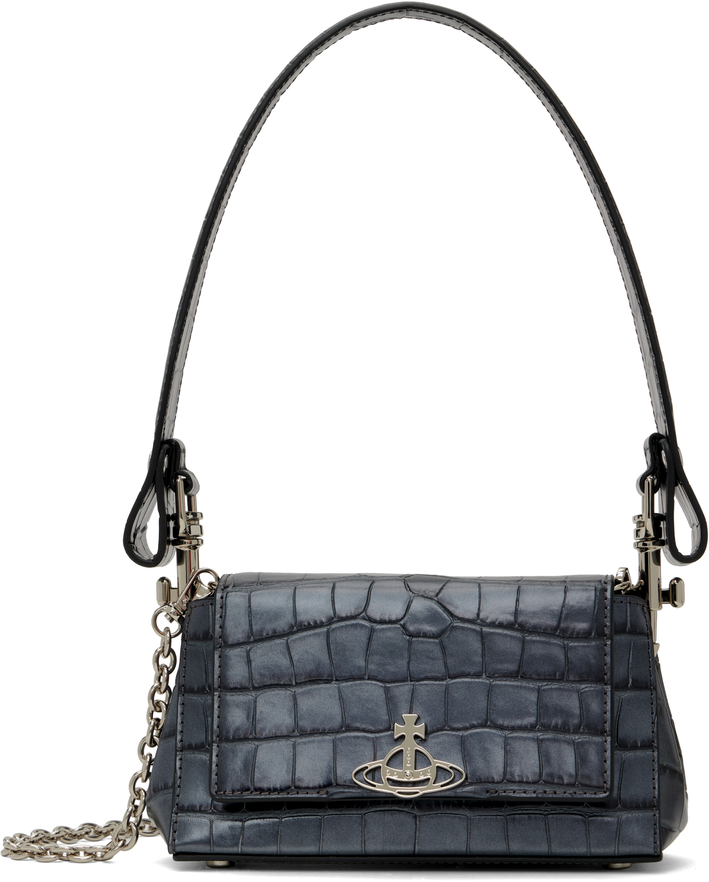 【Vivienne Westwood】ガンメタル スモール Hazel バッグ Vivienne Westwoodのガンメタル スモール Hazel バッグがセール中