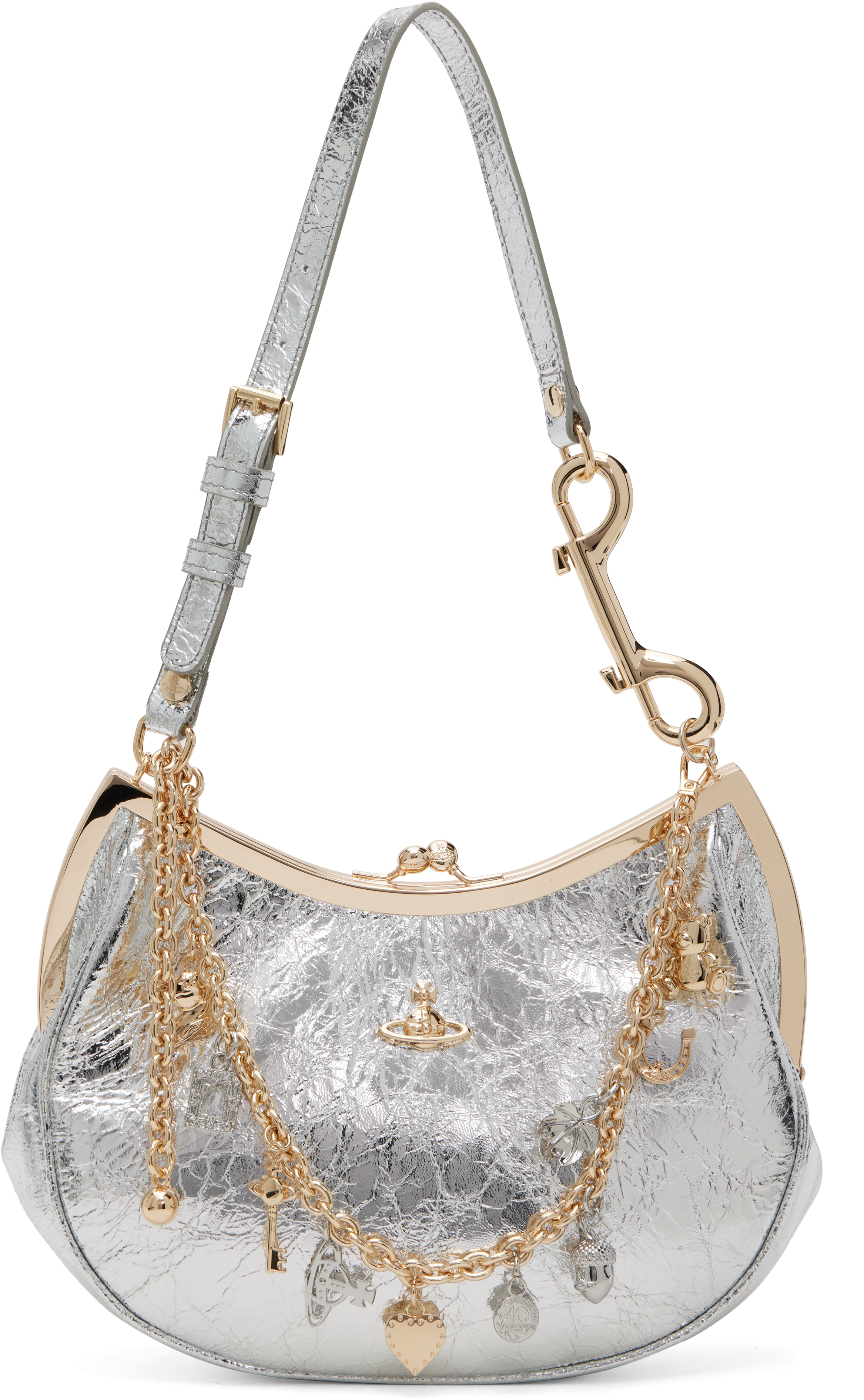 ★Vivienne Westwood★ True Frame Pulse Tote Bag Silver 4B010 P00999675.jpg