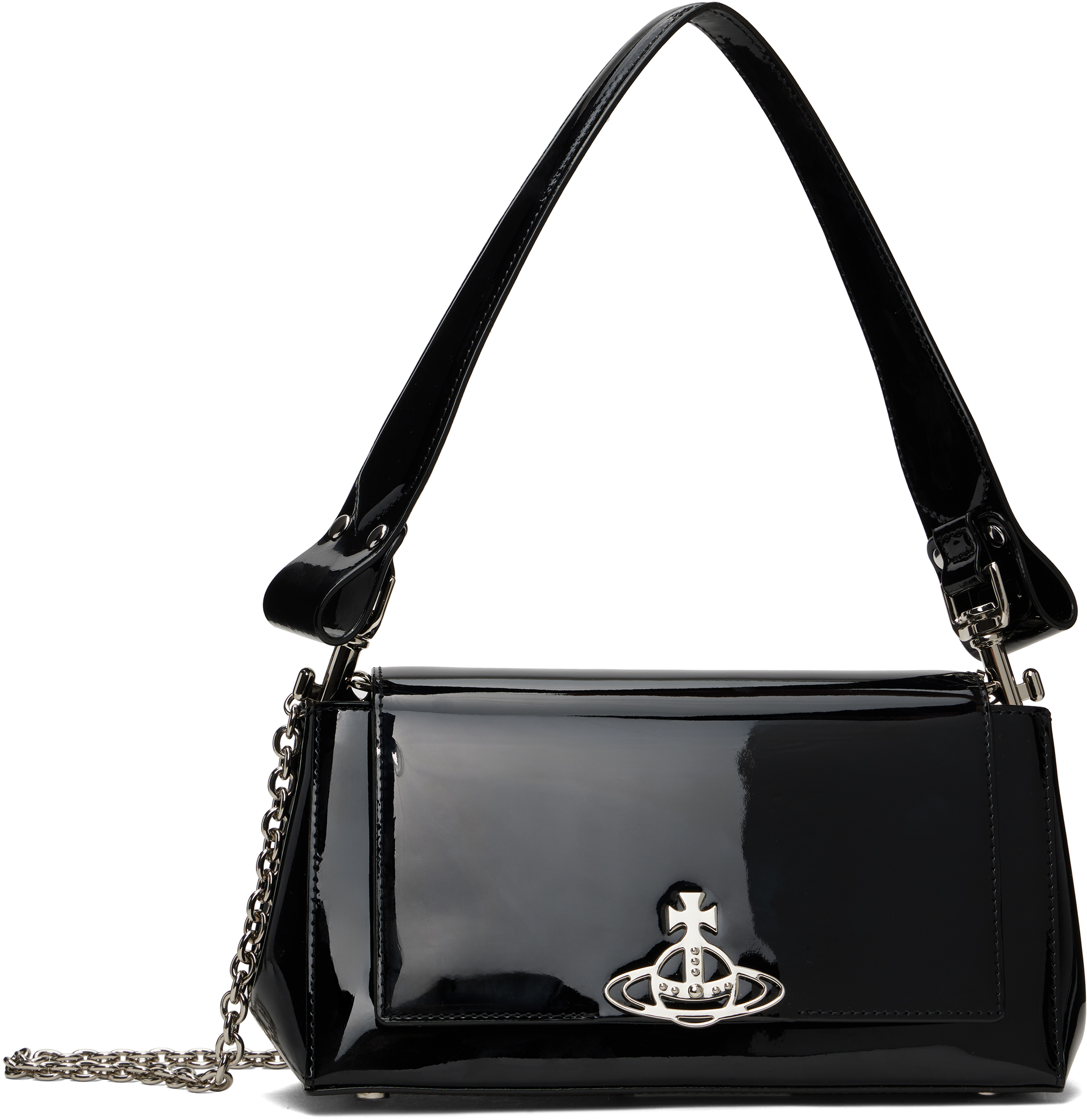 VIVIENNE WESTWOOD ブラック ミディアム Hazel バッグ Vivienne Westwoodのブラック ミディアム Hazel バッグがセール中