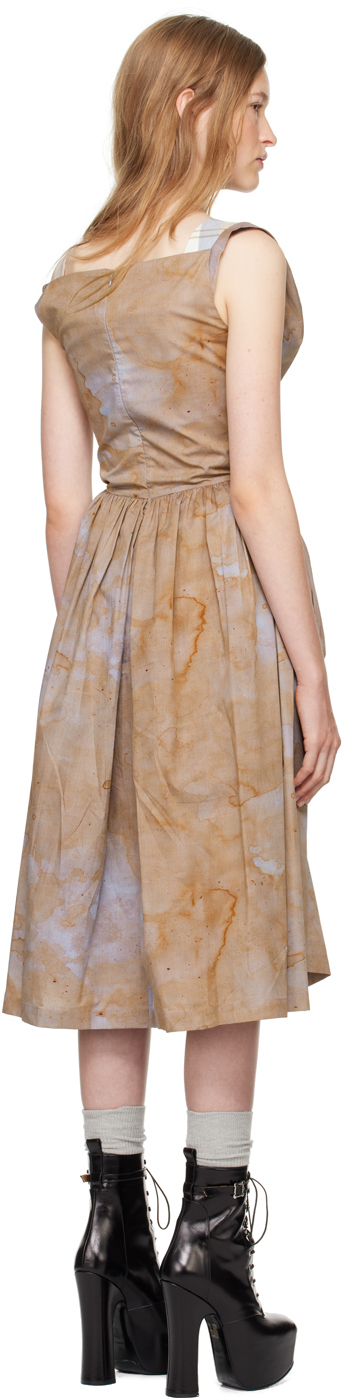 Vivienne Westwood Ssense Exclusive Capsule Brown Sunday Midi Dress In D303 Small Stains