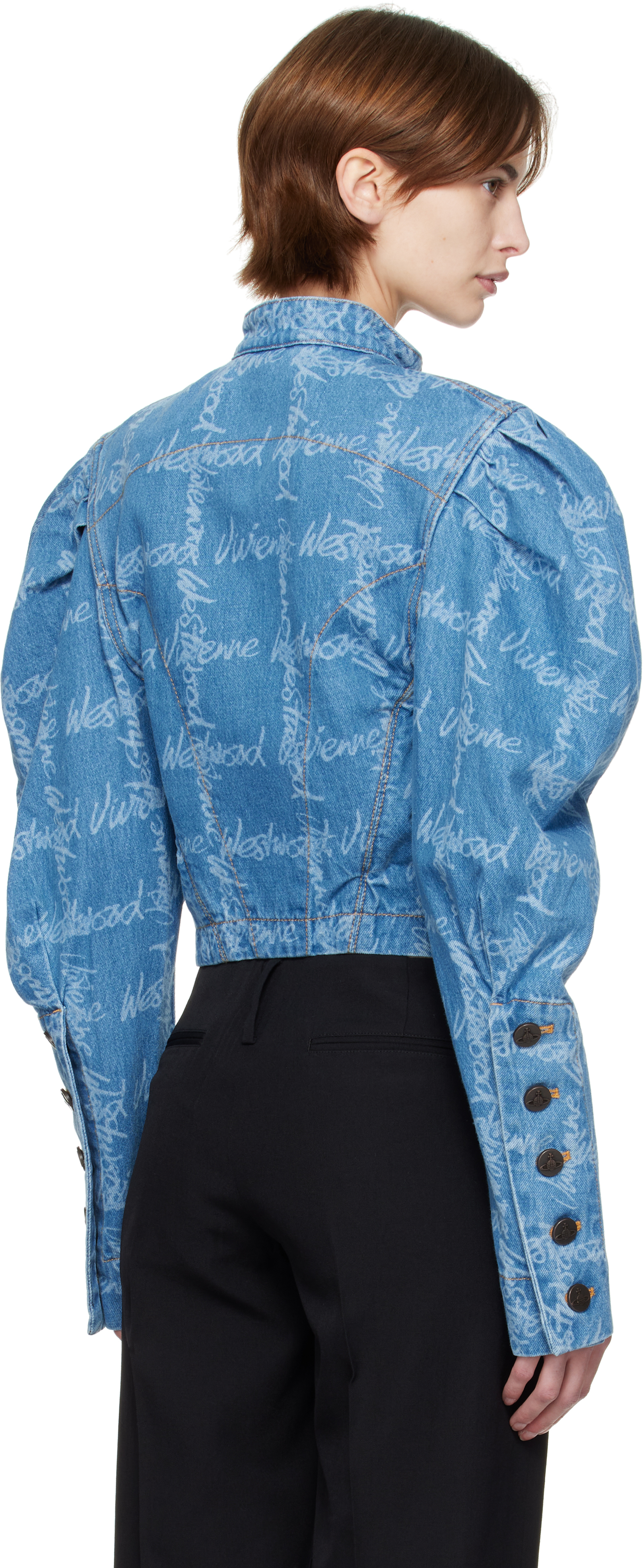 Vivienne Westwood Filli Jacket Denim Jackets In K306 Vw Grid/blue