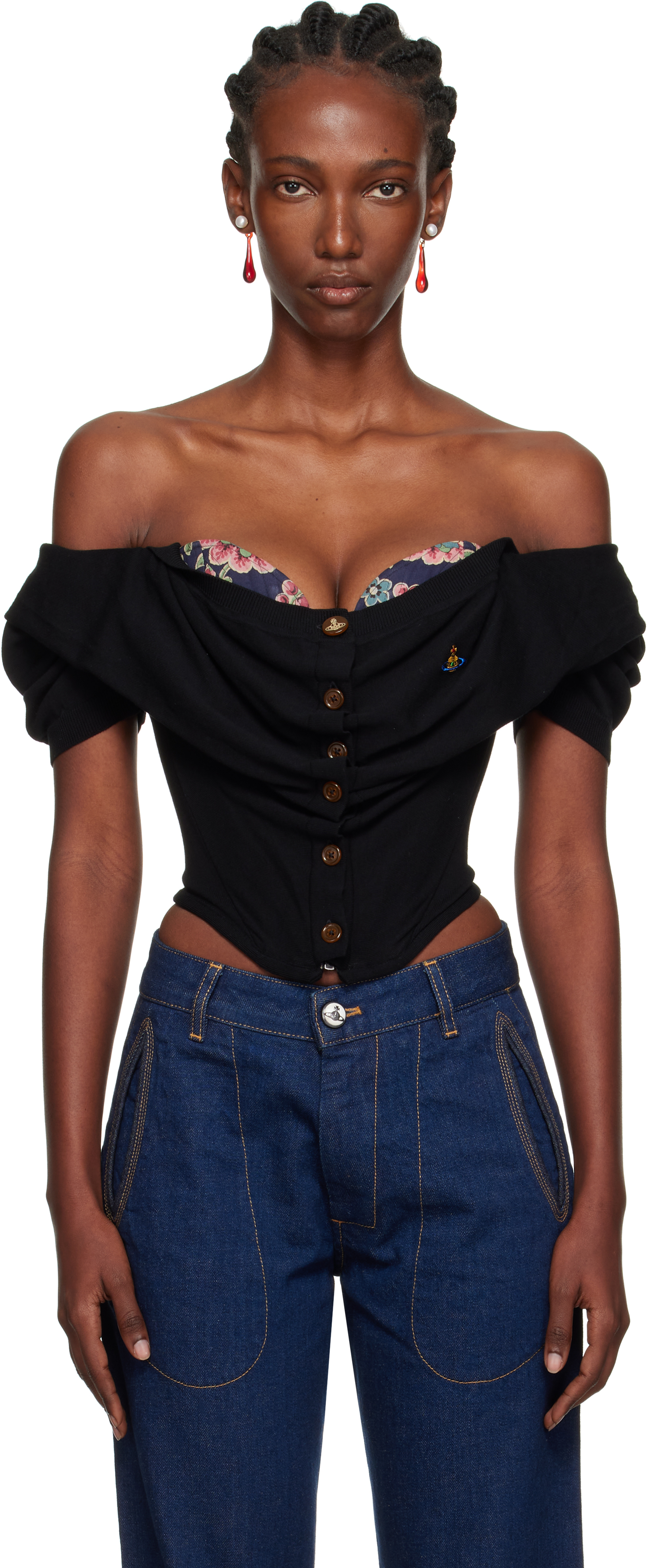 White Bea Corset Cardigan