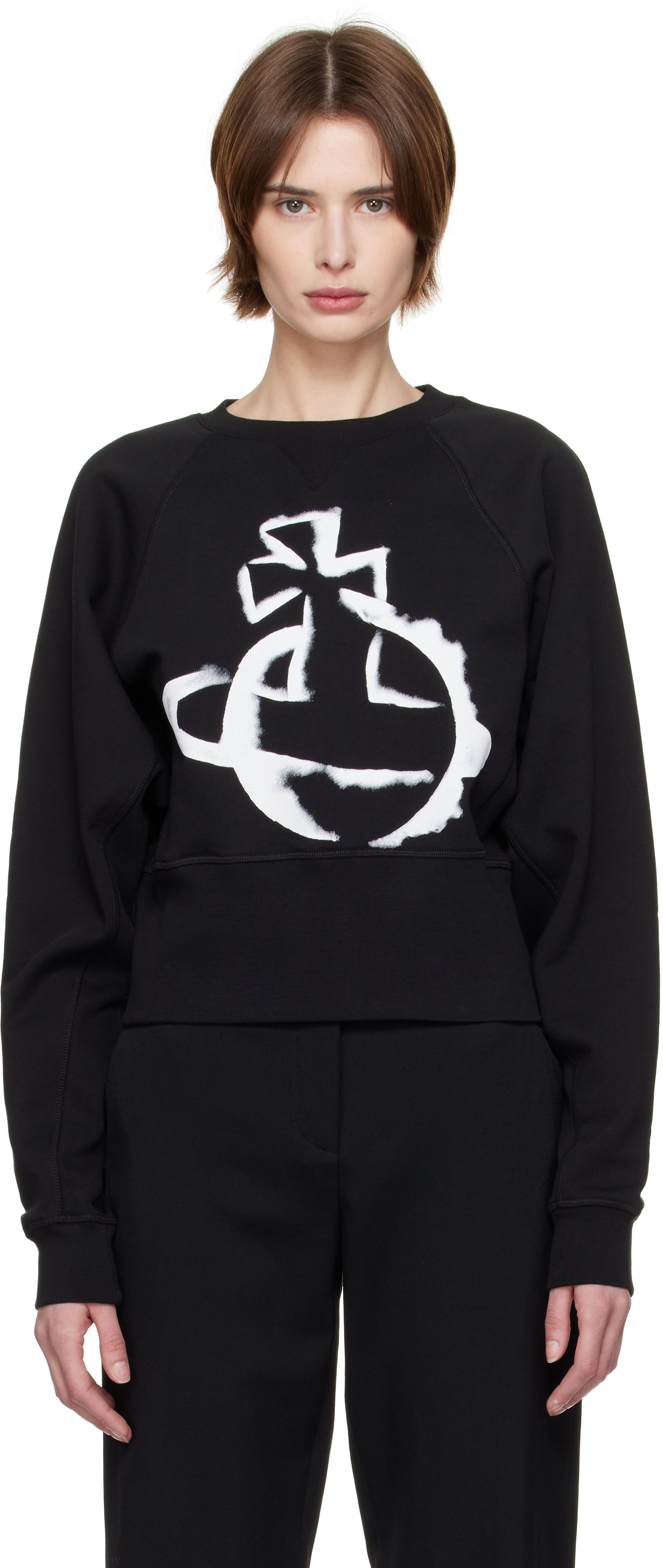 Black Stencil Orb Athletic Sweatshirt