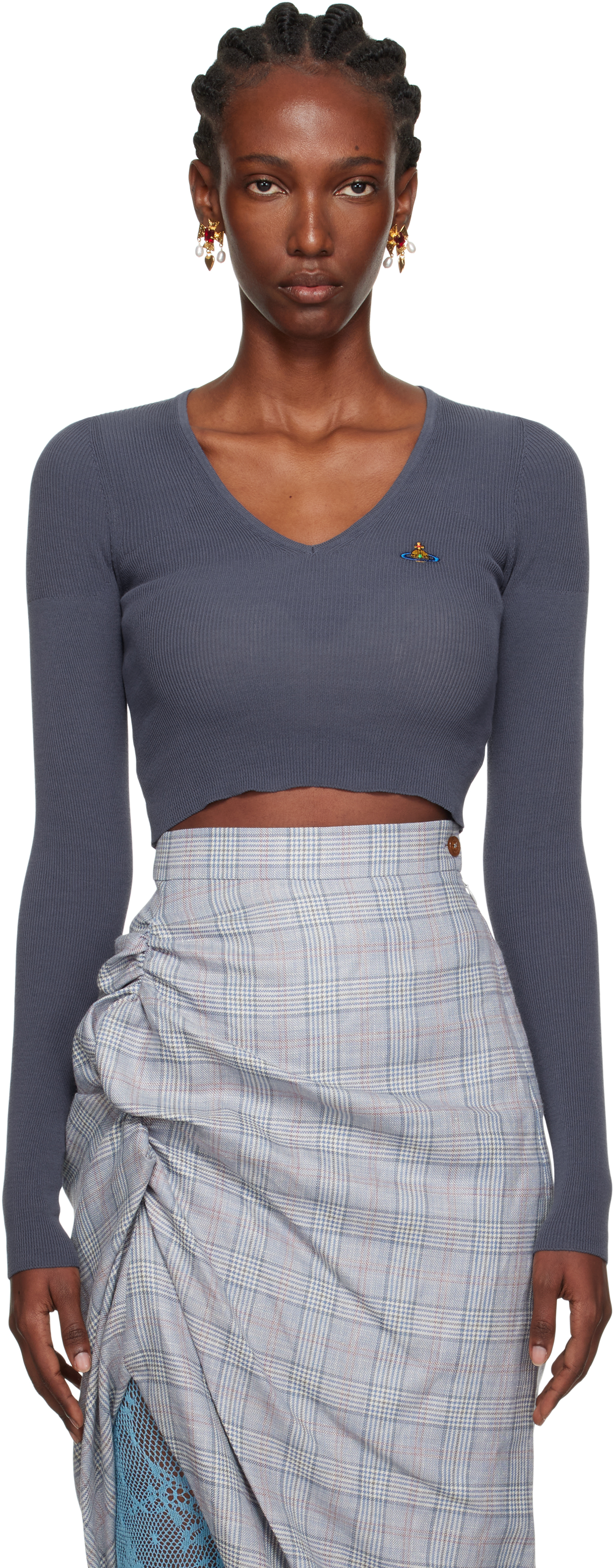 Black Bea Cropped Sweater