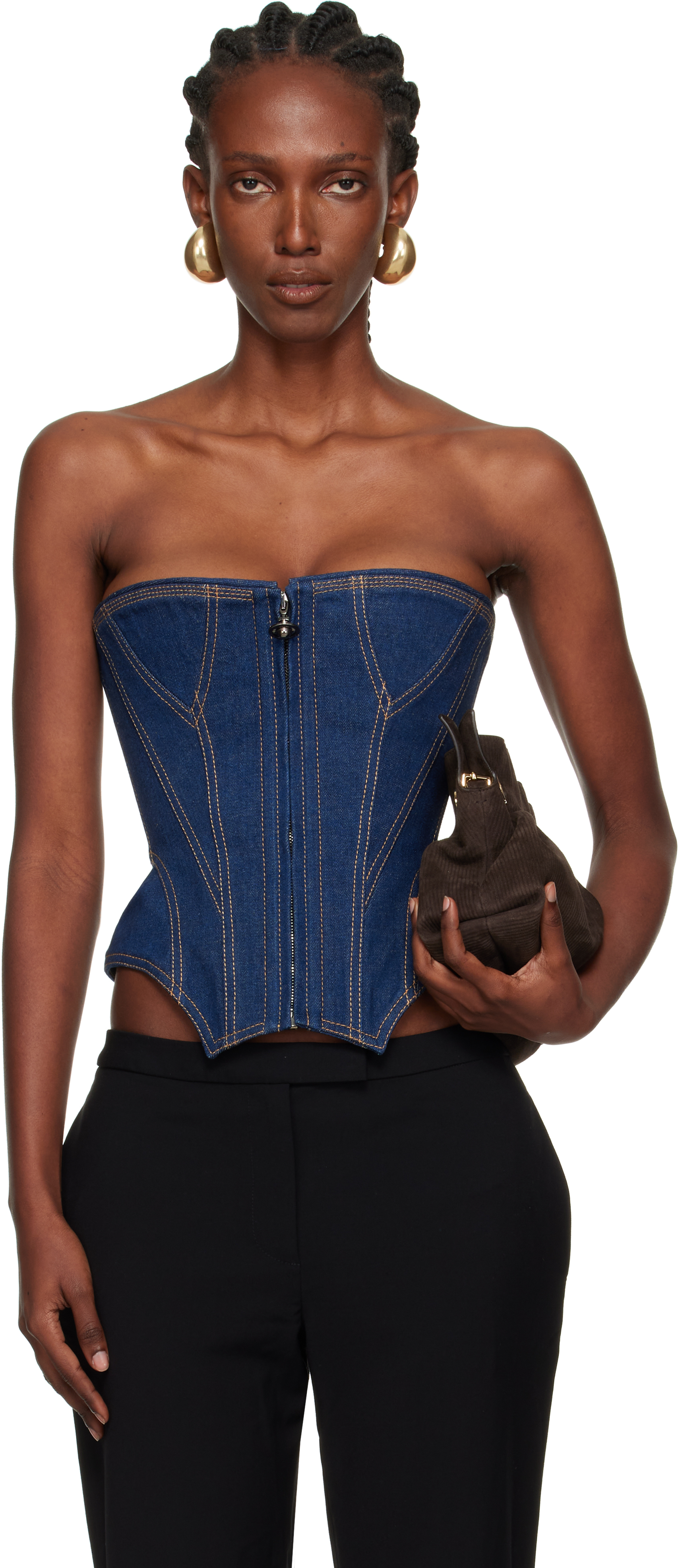 Indigo Cobrax Denim Corset