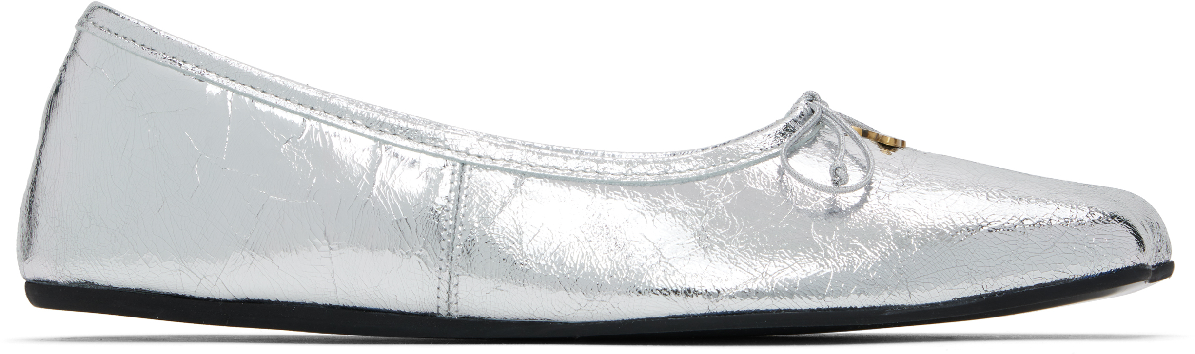 Vivienne Westwood Silver Brigitte Ballerina Flats