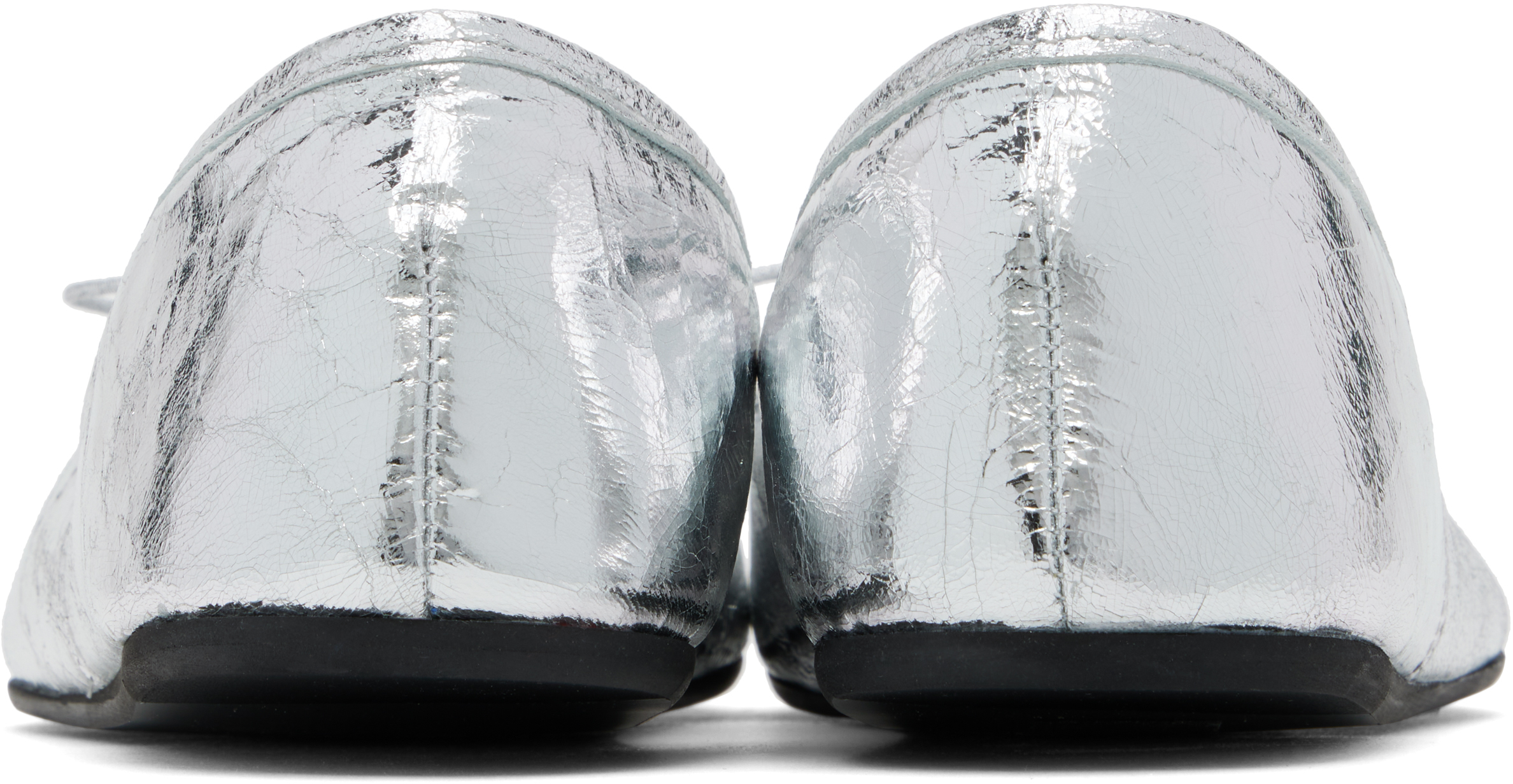 Vivienne Westwood Silver Brigitte Ballerina Flats
